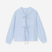 Nieeh Double Ribbon Shirt Blue