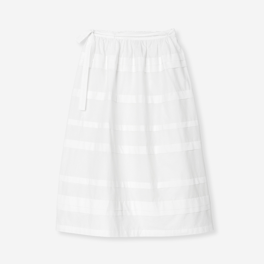 니히 프릴 롱 스커트 화이트