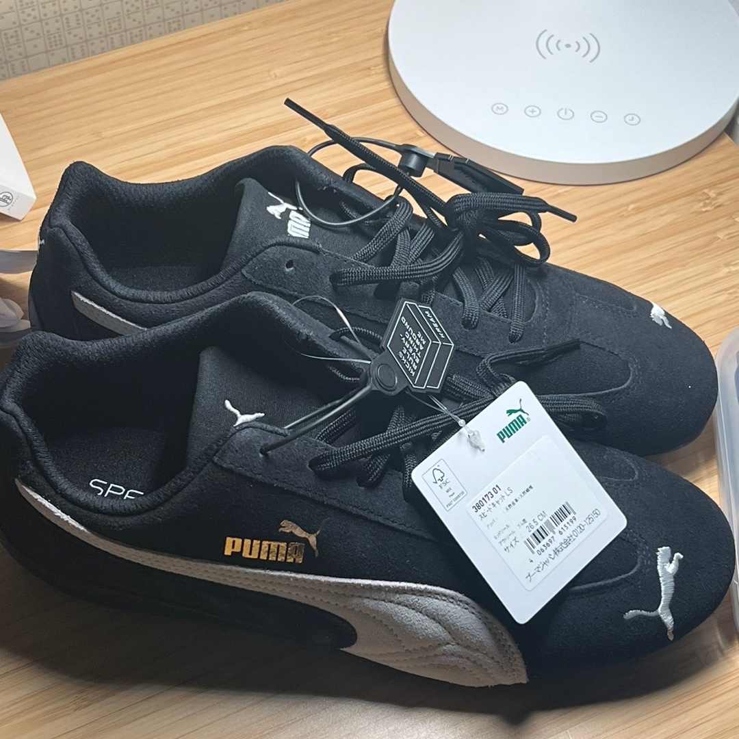 Puma Speedcat LS Black White 착용 스타일