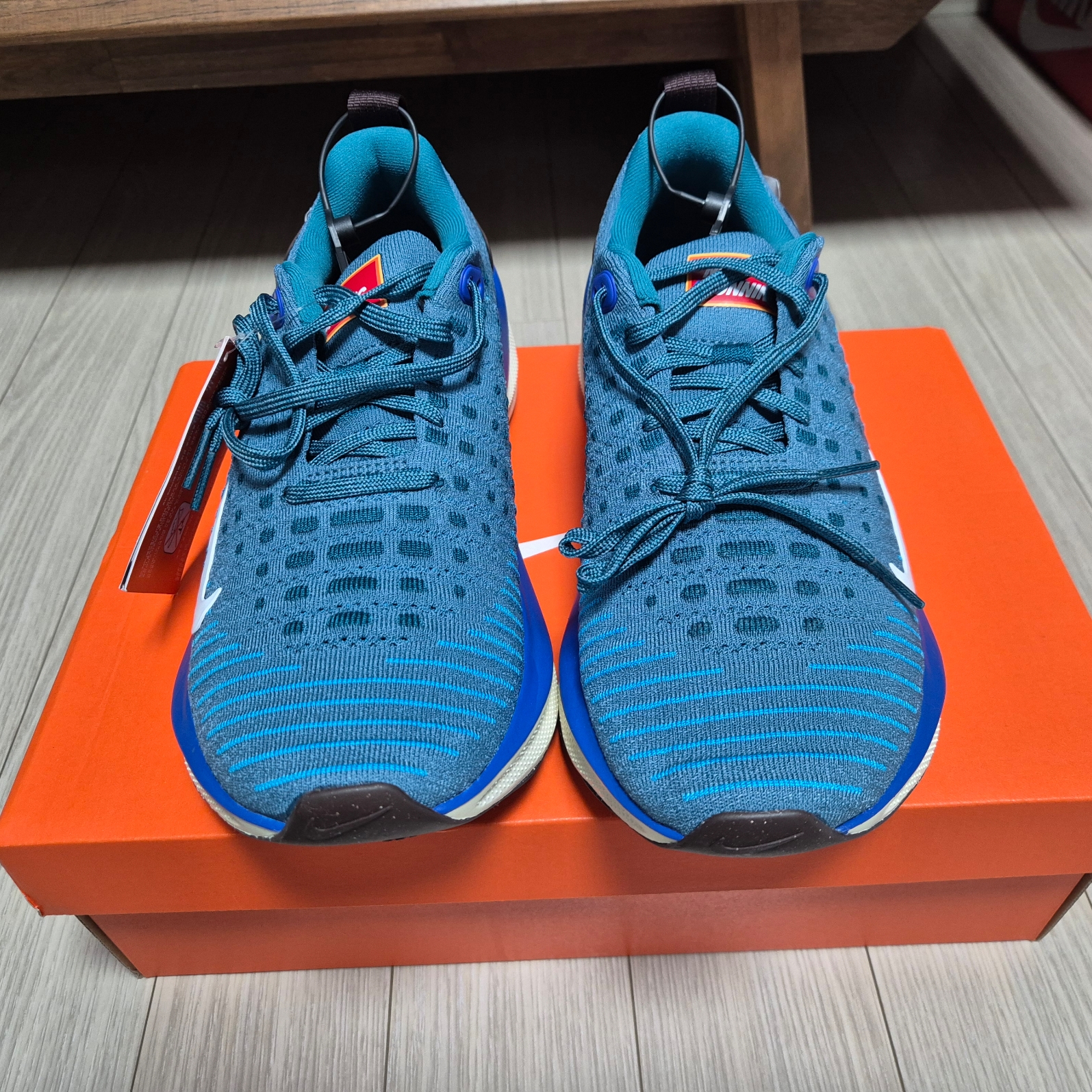 Nike React Infinity Run 4 RPM Noise Aqua White 착용 스타일 - 1
