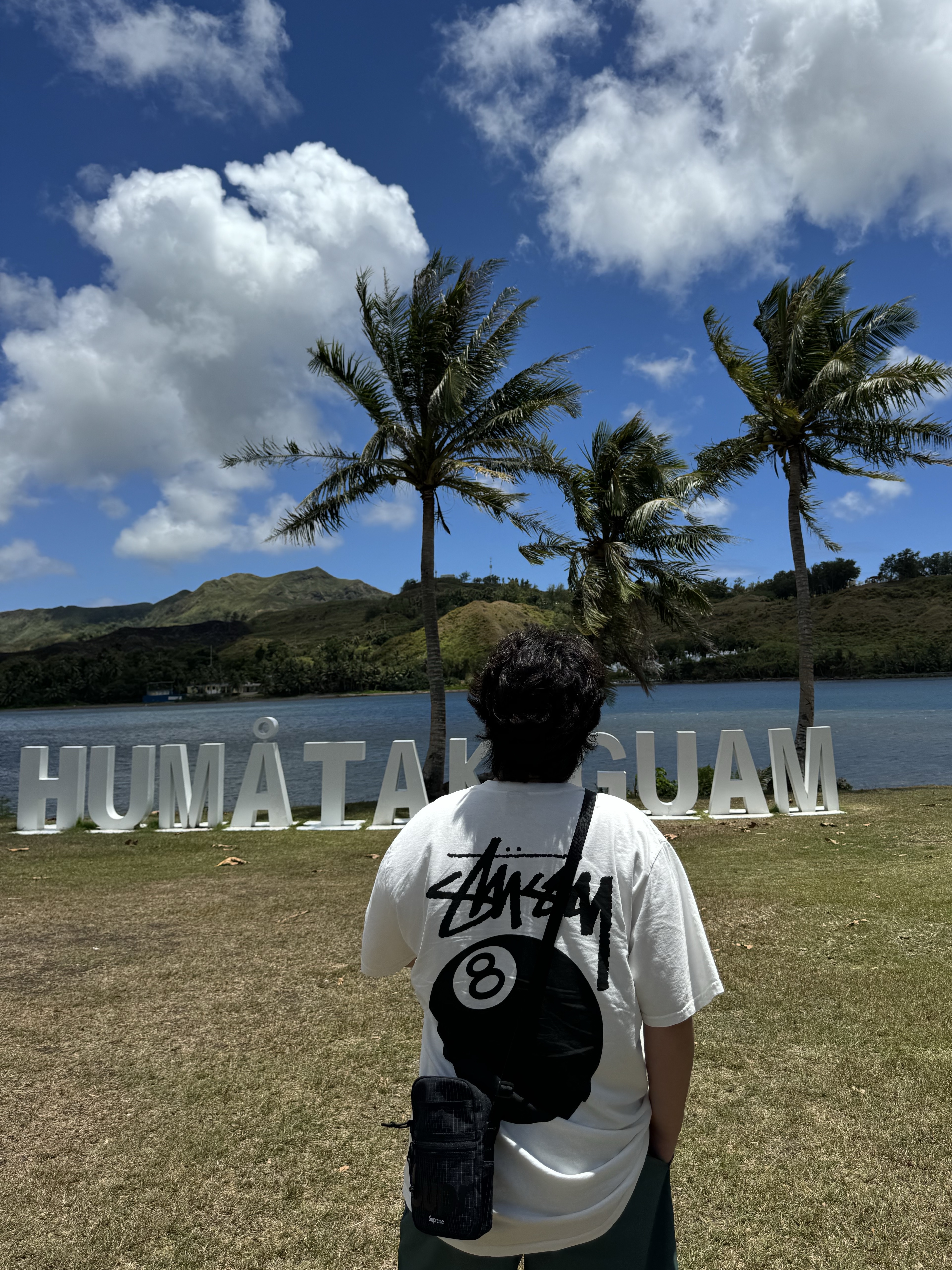 Stussy 8 Ball Pigment Dyed T-Shirt Natural, Stussy Big Basic Water Shorts Atlantic 착용 스타일 - 1