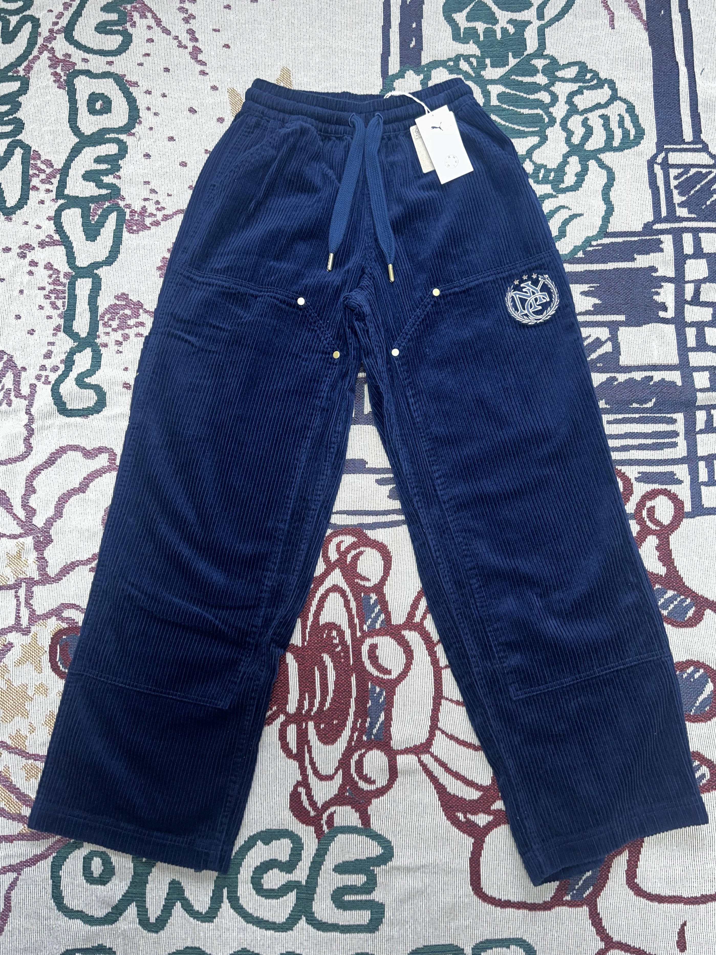 Puma X Rhuigi Corduroy Pants Persian Blue 착용 스타일 - 2