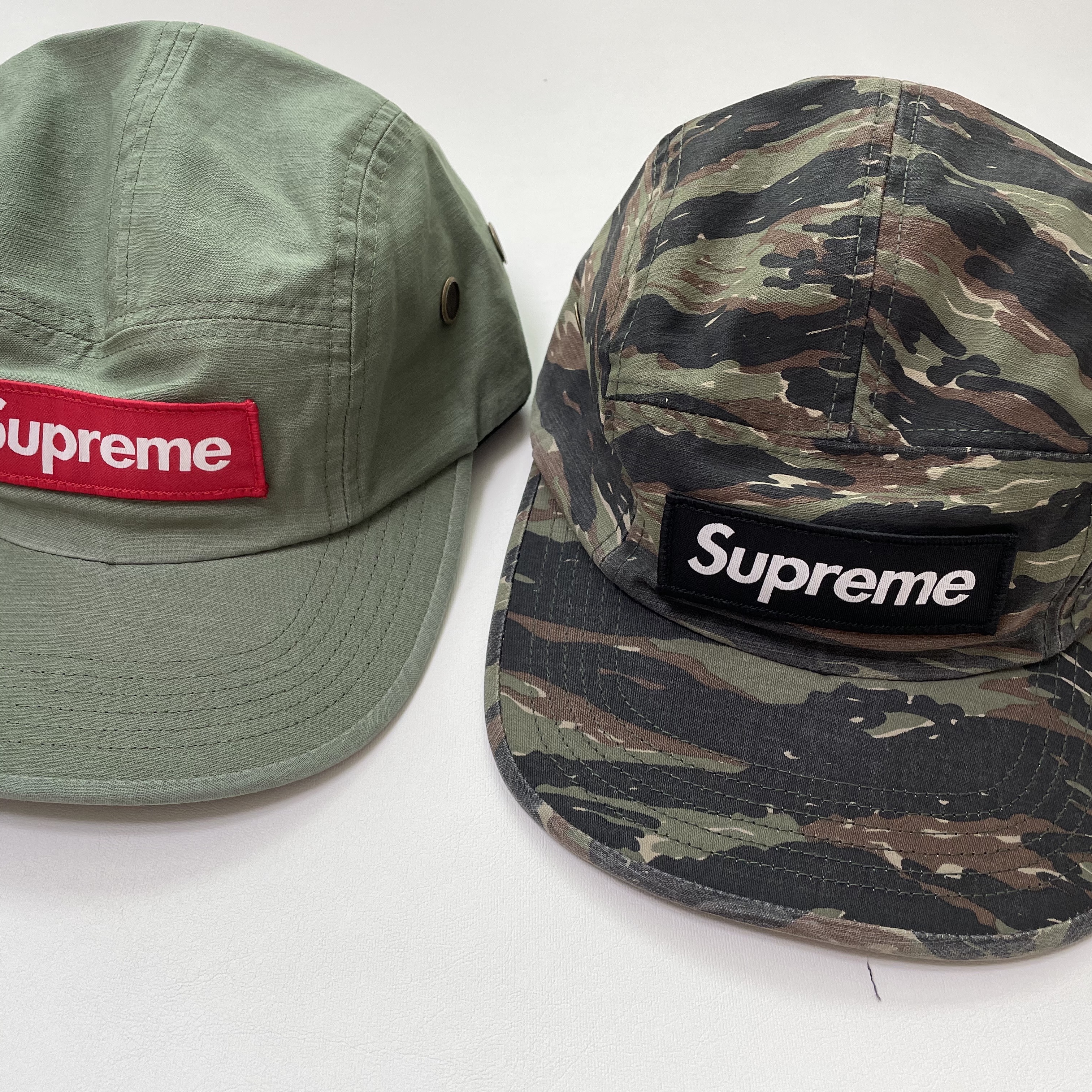 Supreme Military Camp Cap Olive - 24SS, Supreme Military Camp Cap Olive Tiger Camo - 24SS 착용 스타일