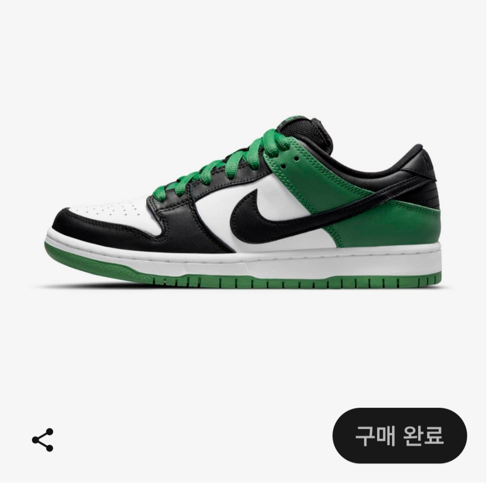Nike SB Dunk Low Pro Black and Classic Green 착용 스타일 - 3