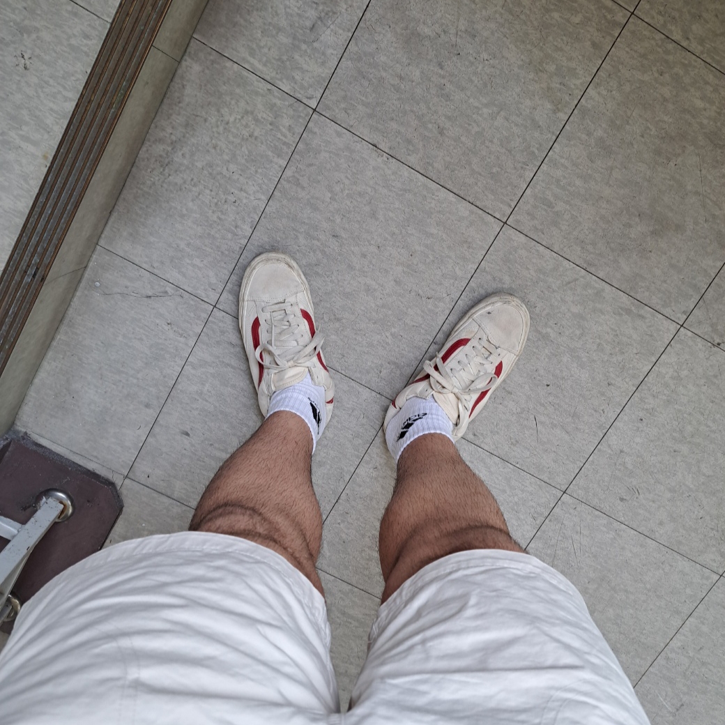 Vans Style 36 Marshmallow Racing Red 착용 스타일