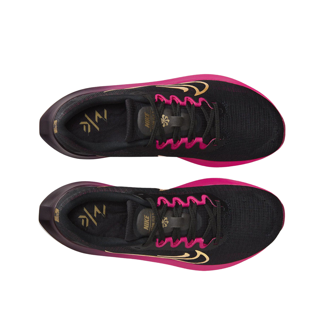 (W) 나이키 줌 플라이 5 블랙 메탈릭 골드((W) Nike Zoom Fly 5 Black Metallic Gold) - 2