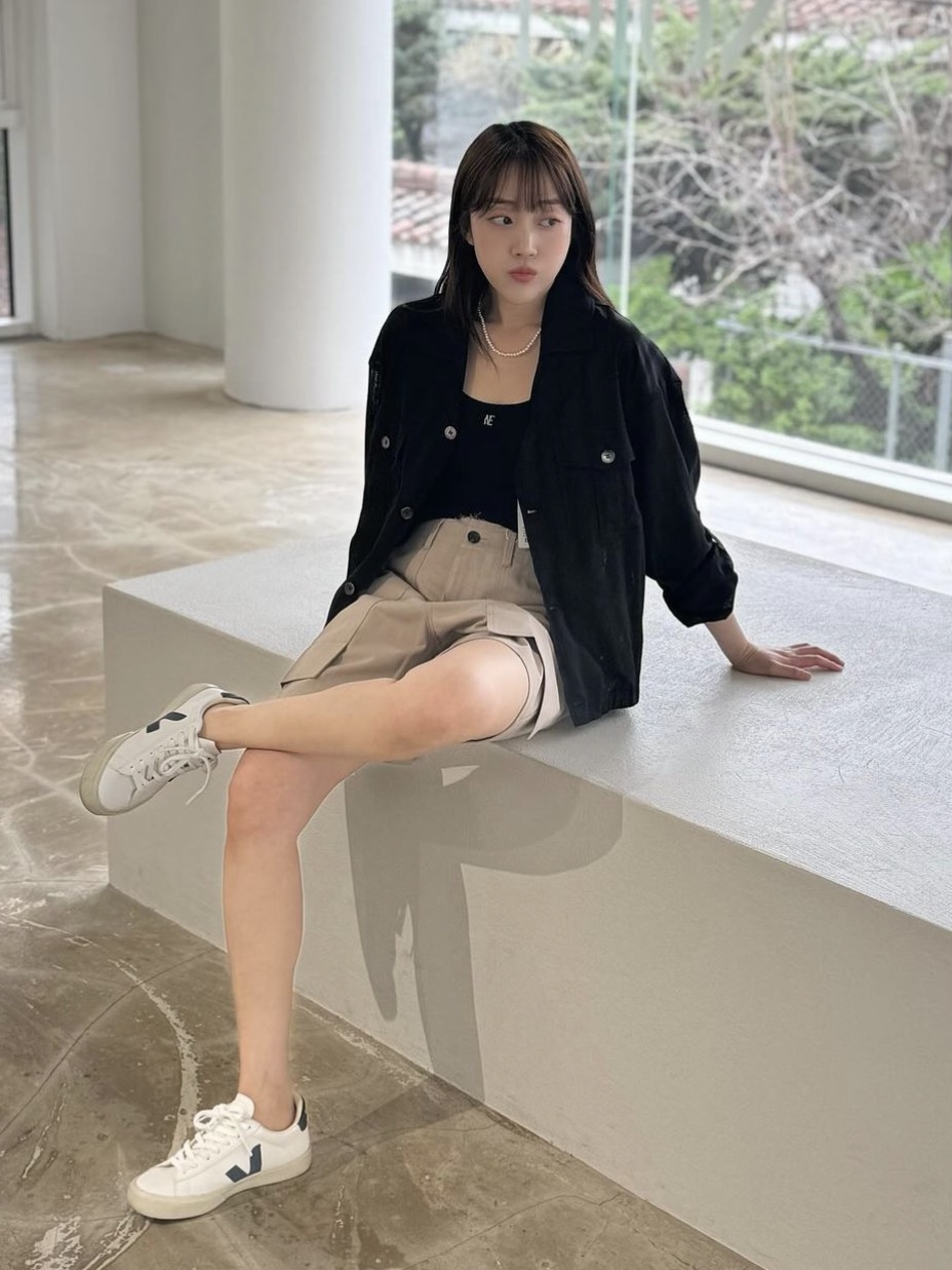 Veja Campo Chromefree Leather White California 착용 스타일