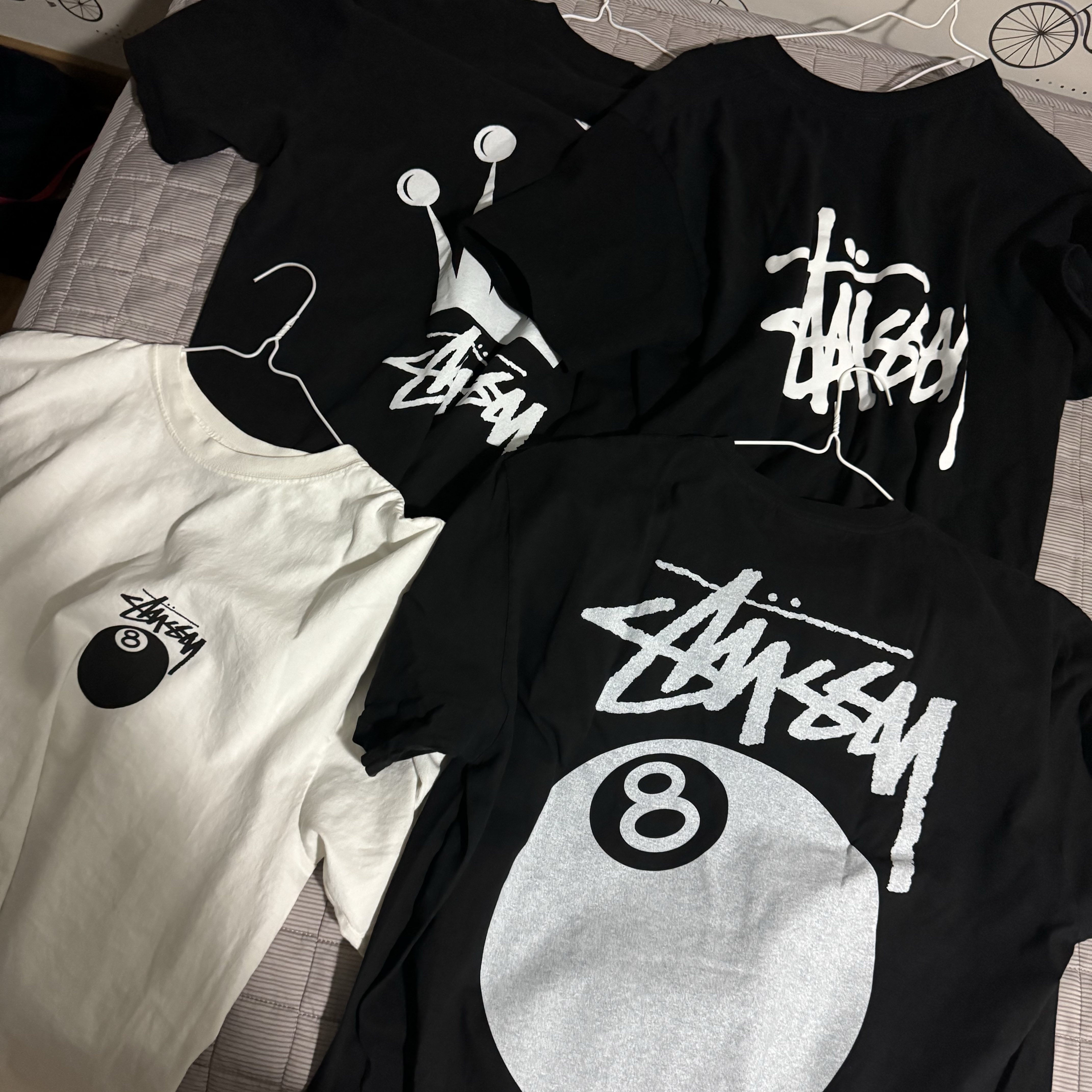 Stussy 8 Ball Pigment Dyed T-Shirt Black, Stussy 8 Ball Pigment Dyed T-Shirt Natural 착용 스타일