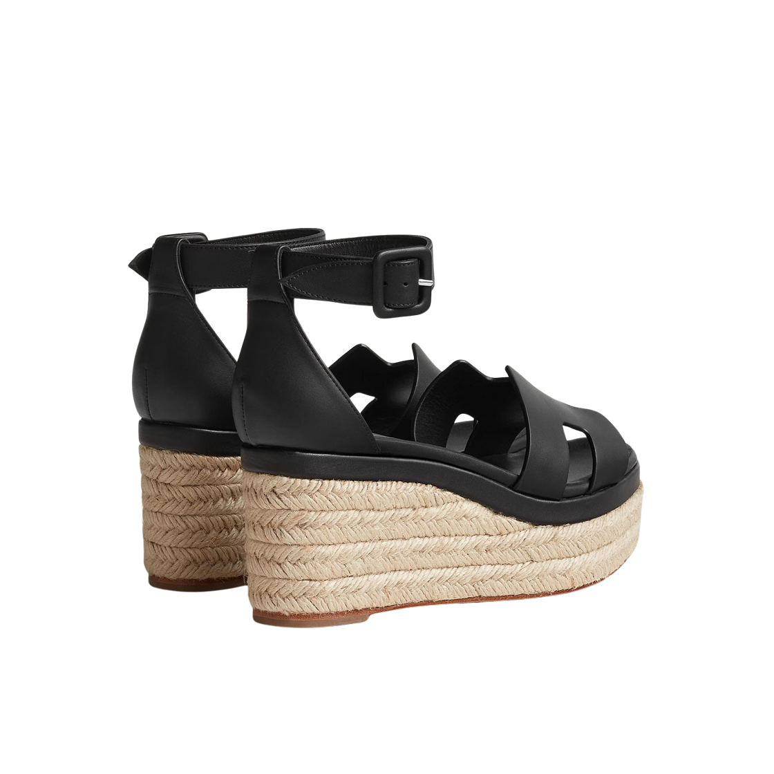 (W) 에르메스 엘다 에스파드리유 카프스킨 & 누아((W) Hermes Elda Espadrille Calfskin & Noir) - 3