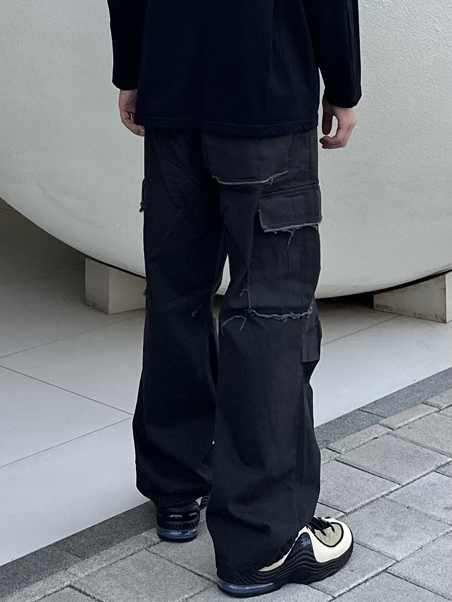 Nike x Stussy Air Penny II Rattan and Limestone, Zara x Ader Error Graphic Long Sleeve T-Shirt Black 착용 스타일 - 2