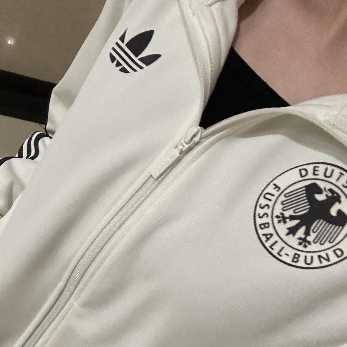Adidas German Beckenbauer Track Top Off White - KR Sizing 착용 스타일