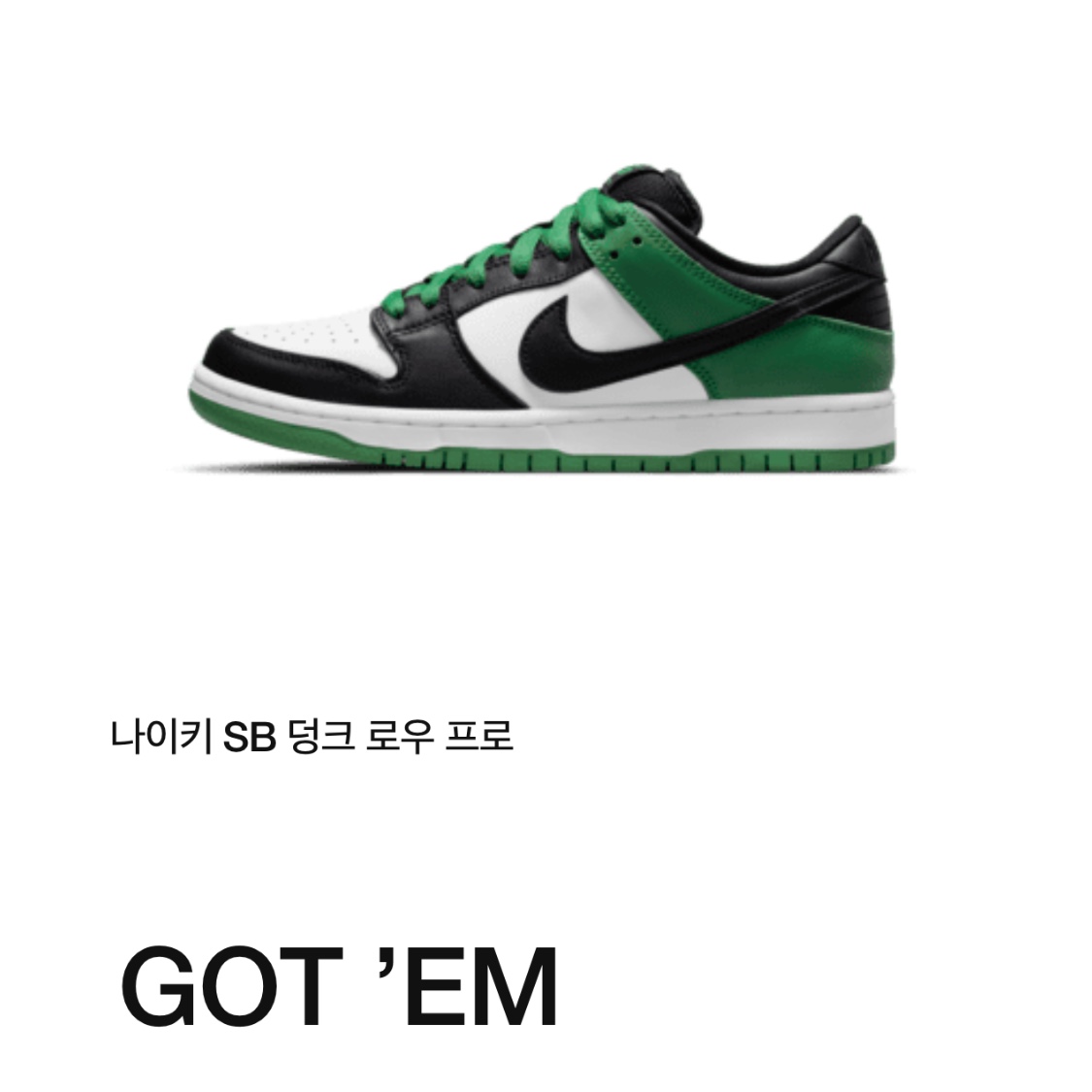 Nike SB Dunk Low Pro Black and Classic Green 착용 스타일 - 2