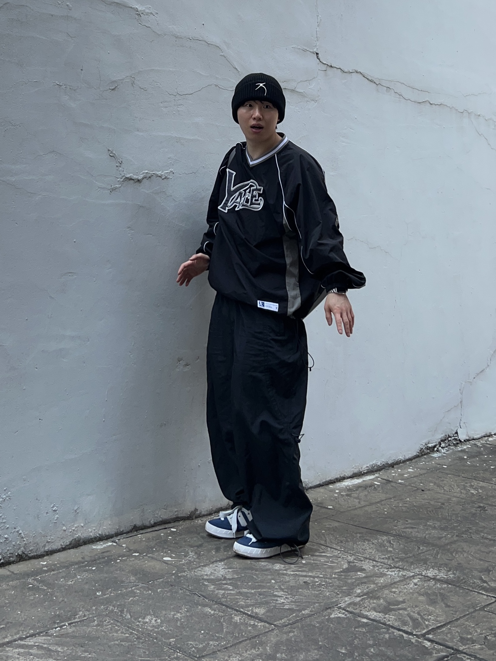 Adidas Adimatic Night Marine Crystal White 착용 스타일 - 3