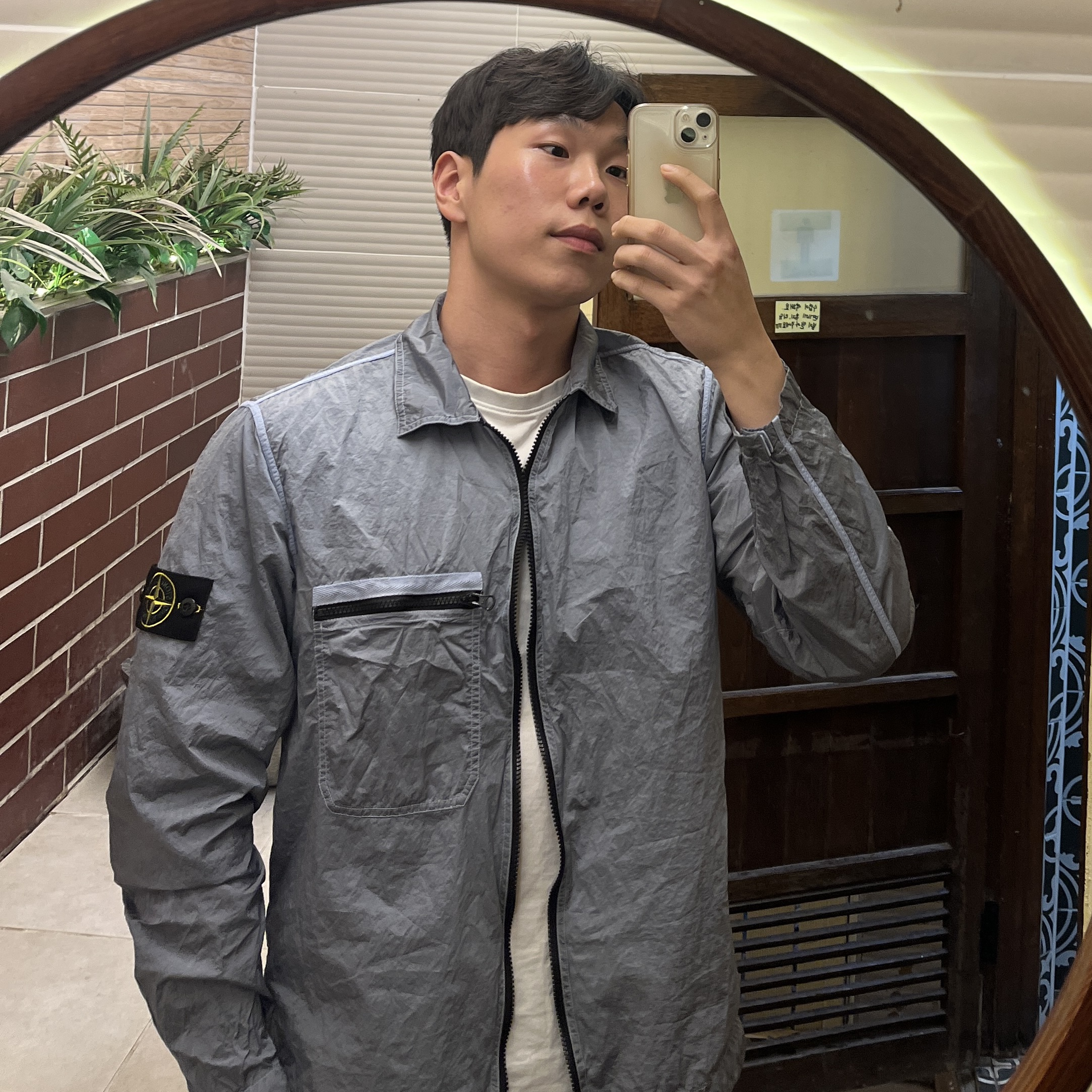 Stone Island 11219 Nylon Metal Overshirt Sky Blue - 24SS 착용 스타일