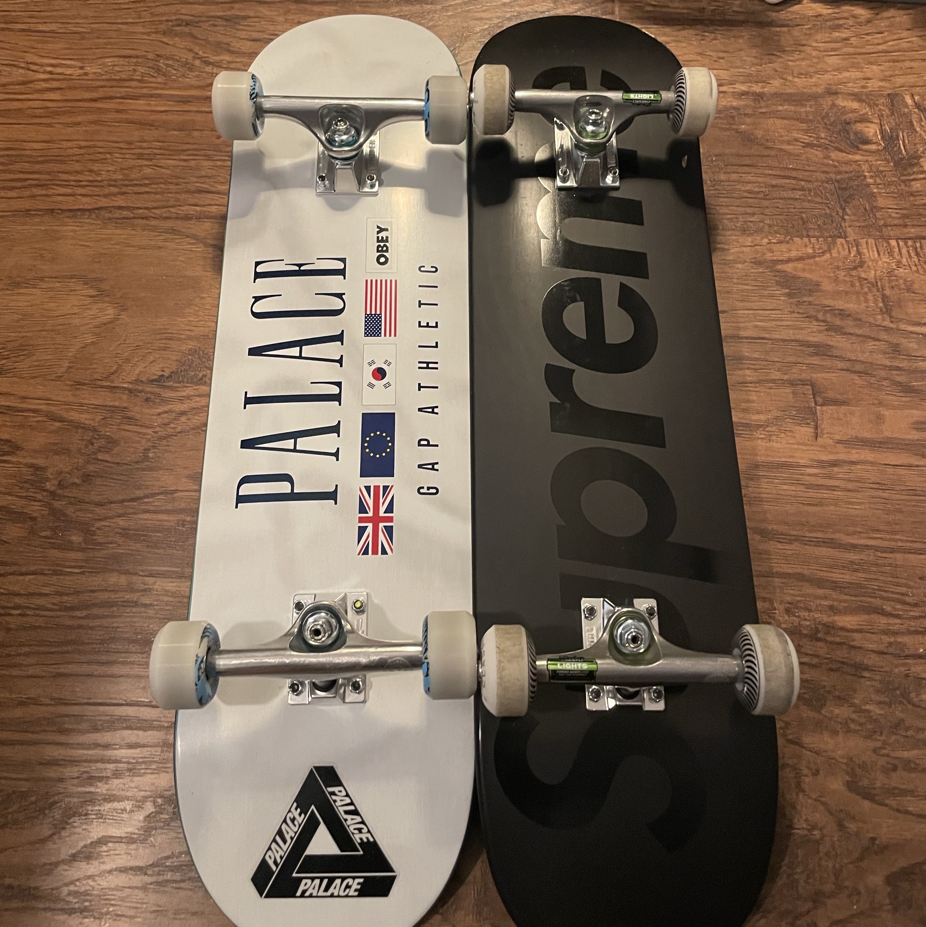 Palace x Gap Board White 8.25 - 24SS, Supreme Tonal Box Logo Skateboard Deck Black 착용 스타일