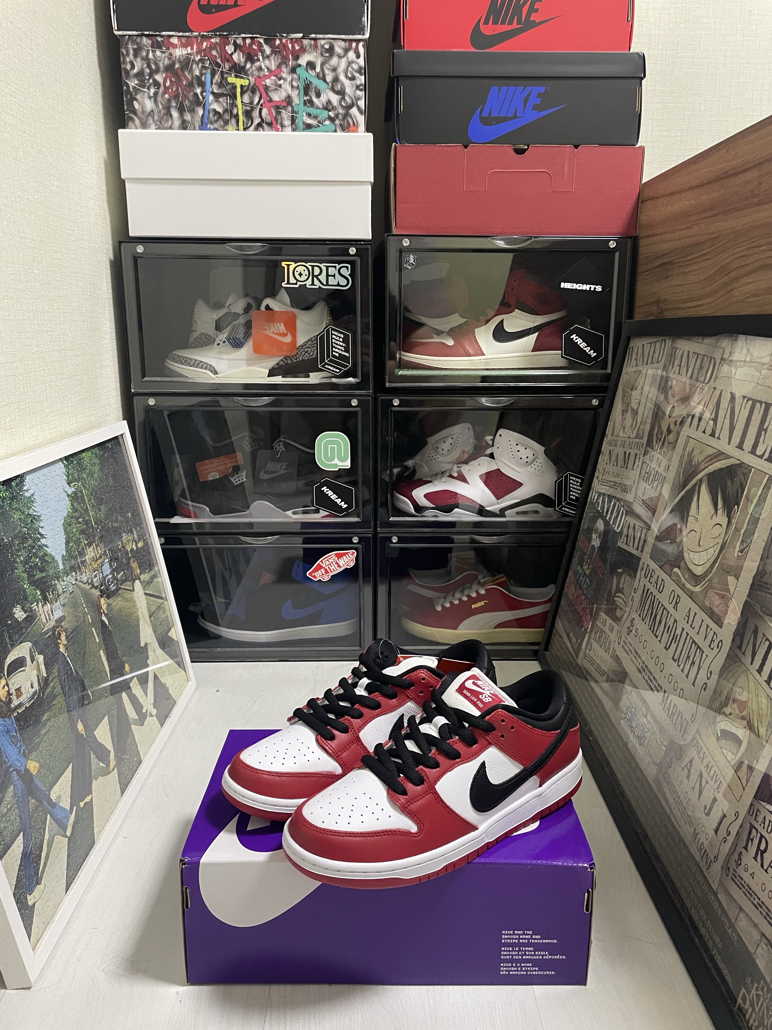 Nike SB Dunk Low Pro Chicago, Jordan 3 Retro White Cement Reimagined 착용 스타일