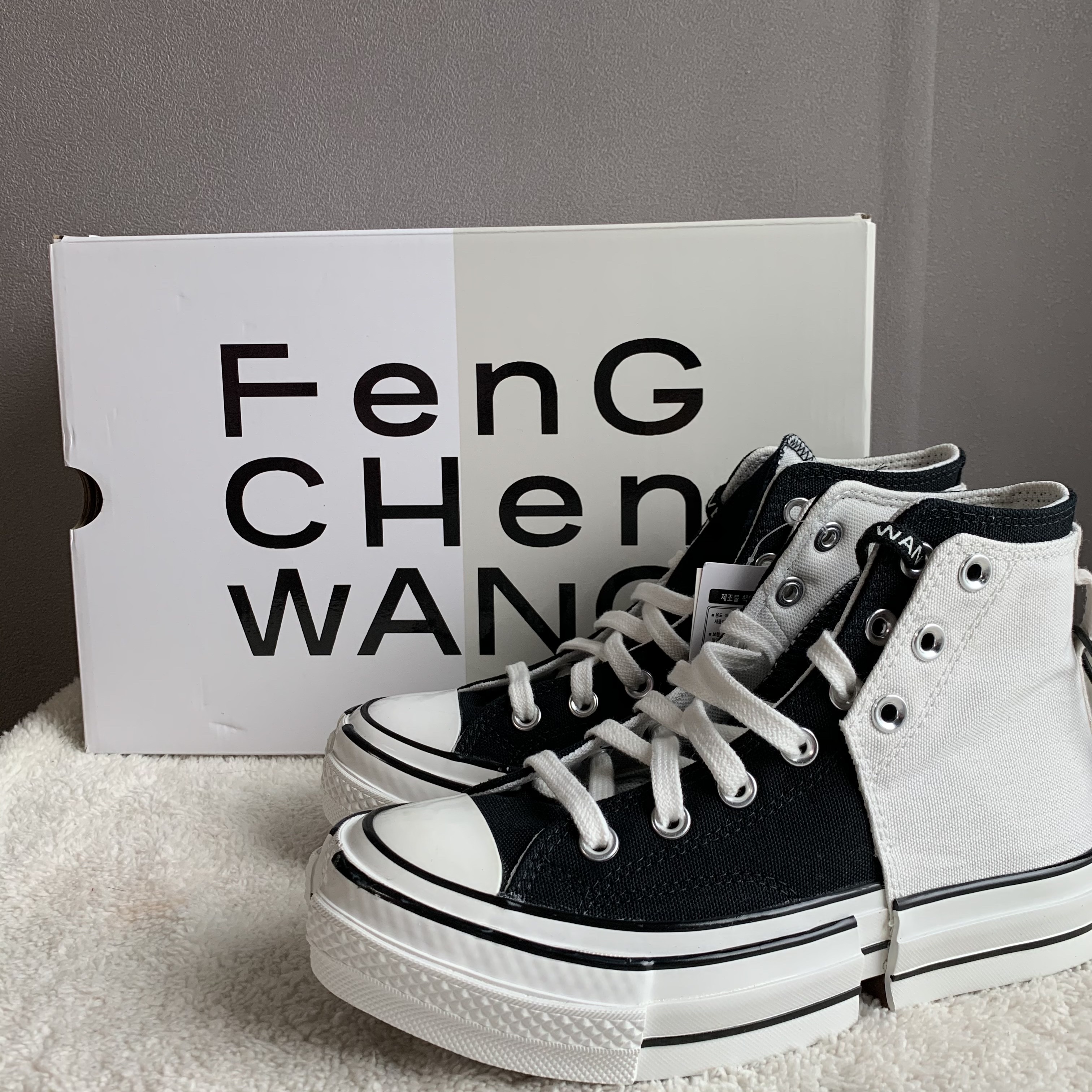 Converse x Feng Chen Wang Chuck 70 2-in-1 Natural Ivory Black 착용 스타일