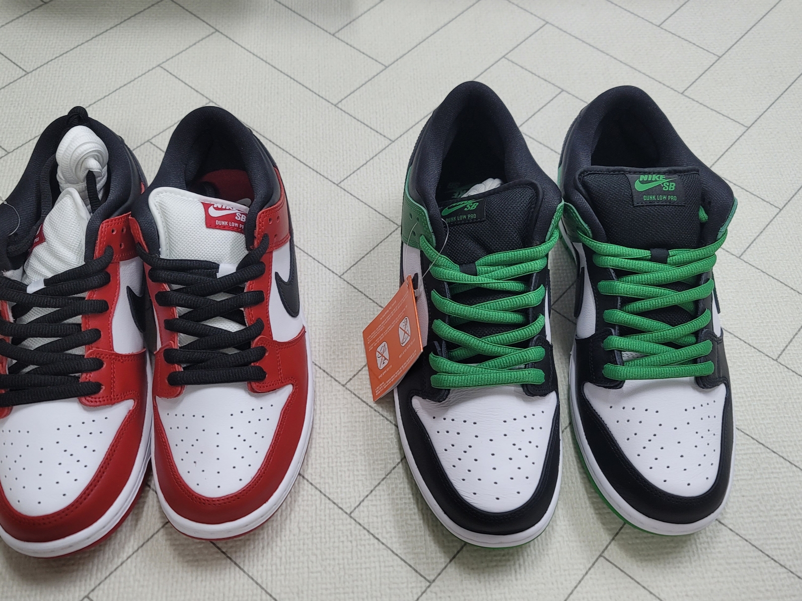 Nike SB Dunk Low Pro Black and Classic Green, Nike SB Dunk Low Pro Chicago 착용 스타일 - 2