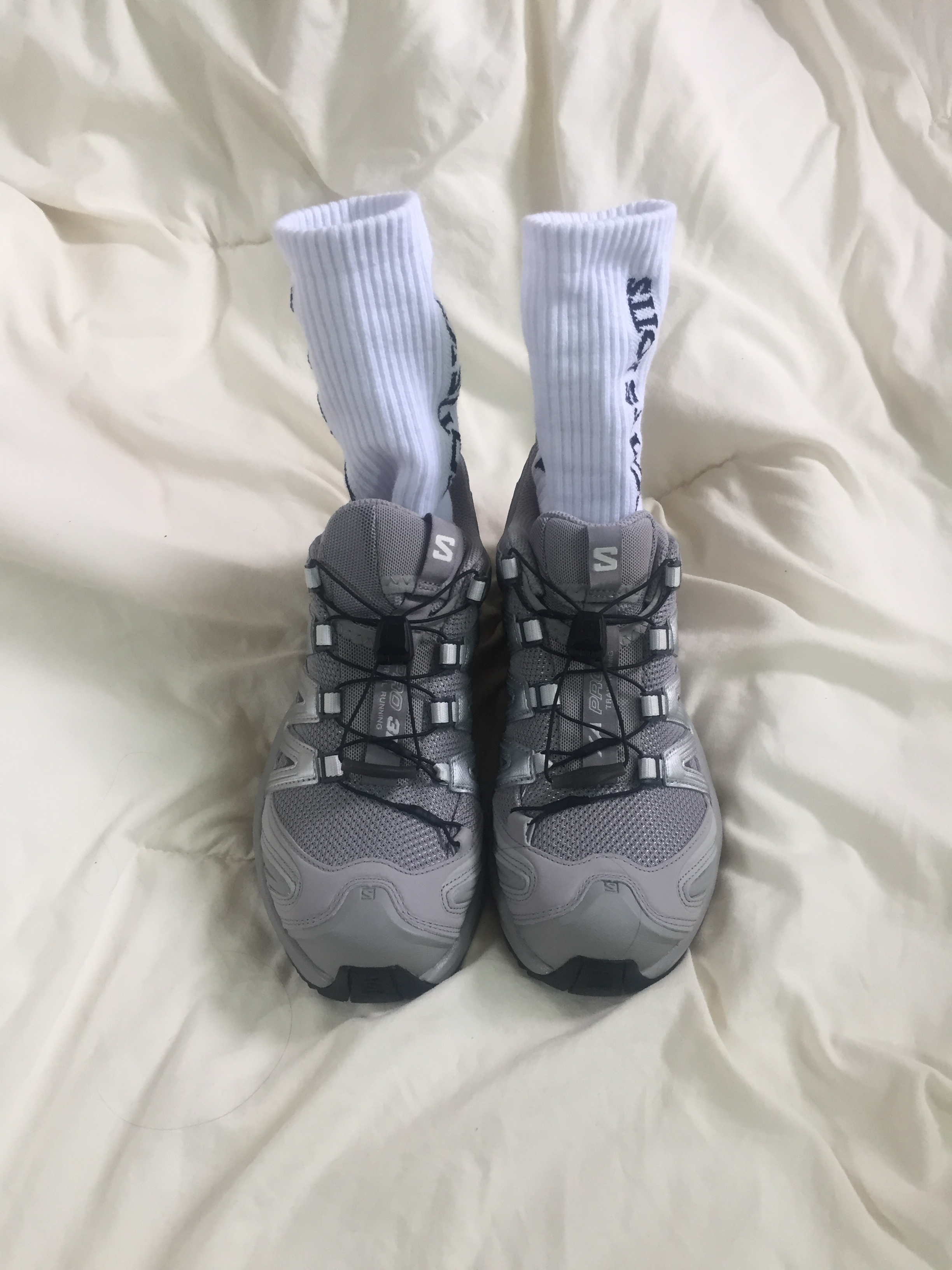 Salomon XA Pro 3D Alloy Silver, Lemaire Small Croissant Bag Soft Nappa Leather Dark Chocolate 착용 스타일 - 5