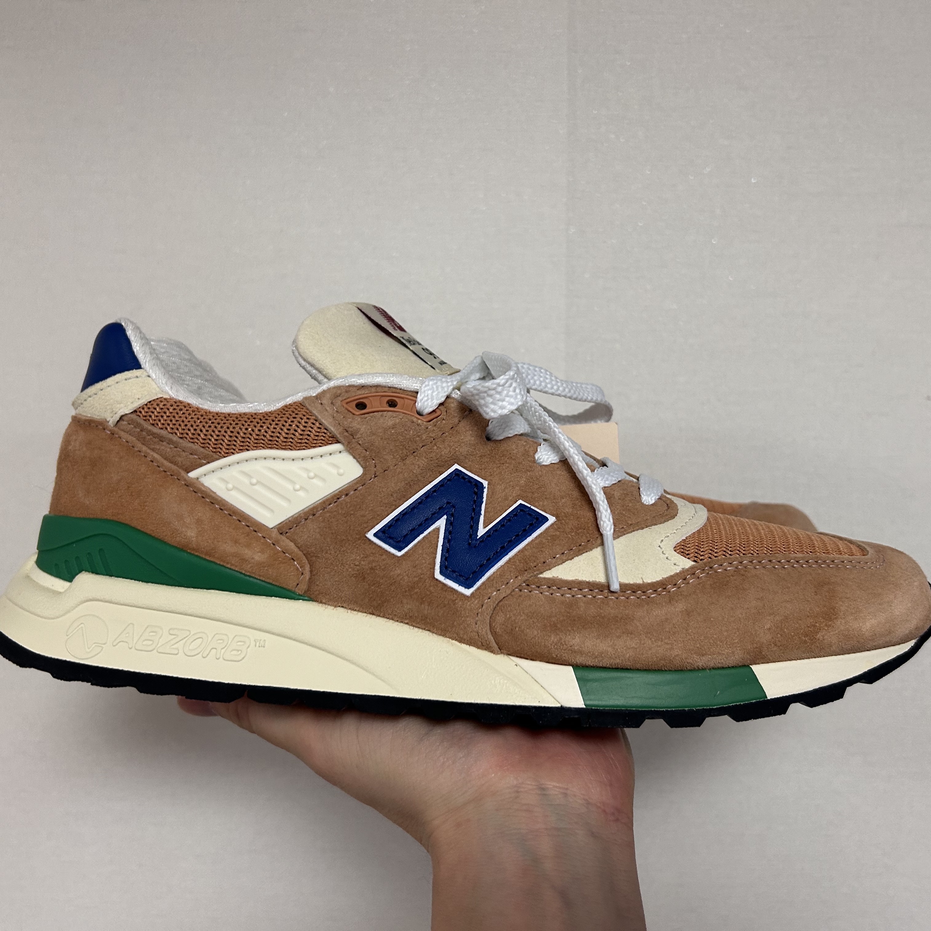 New Balance 998 Made in USA Sepia 착용 스타일 - 1