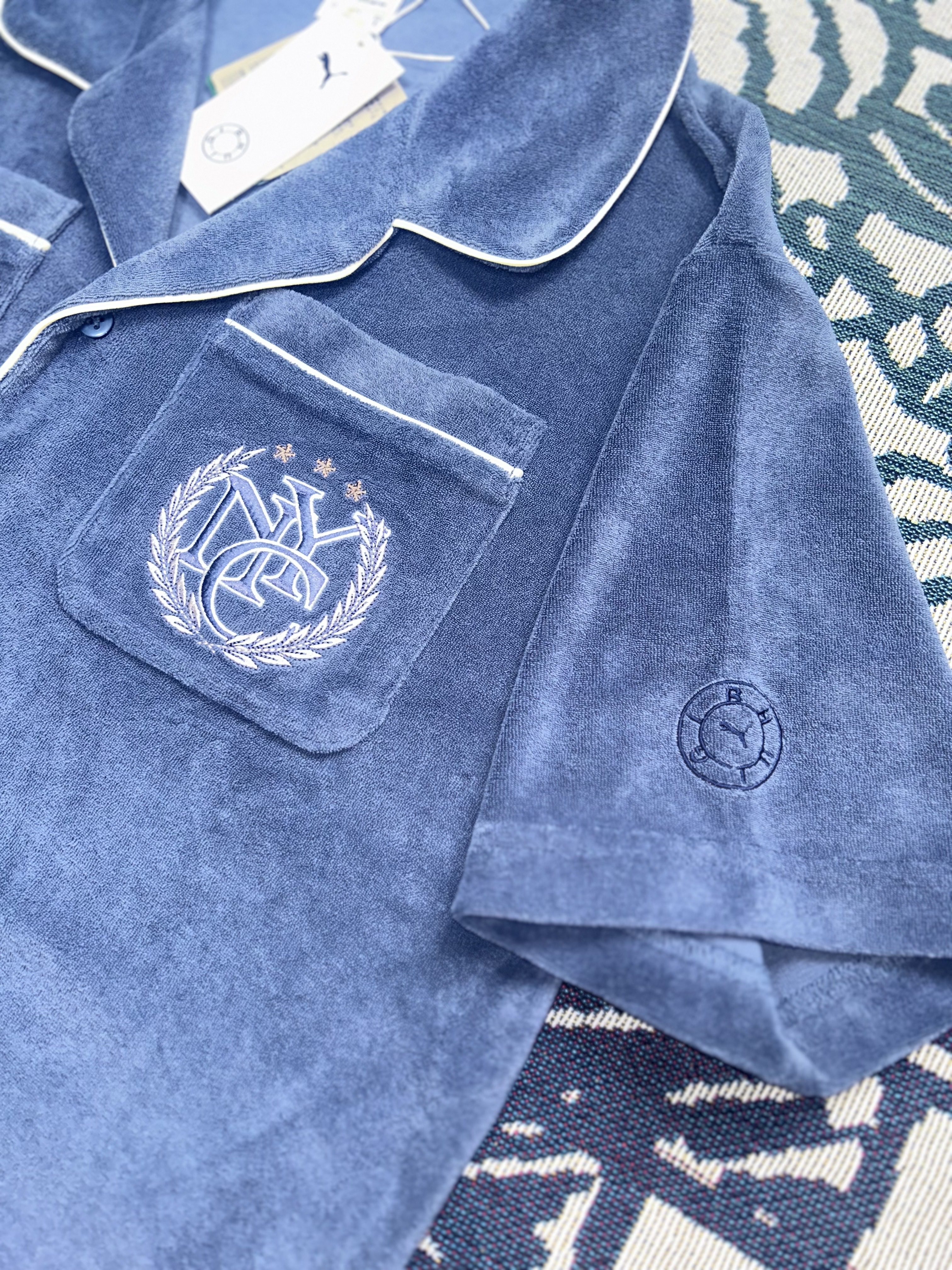 Puma x Rhuigi Shirt Inky Blue 착용 스타일 - 1