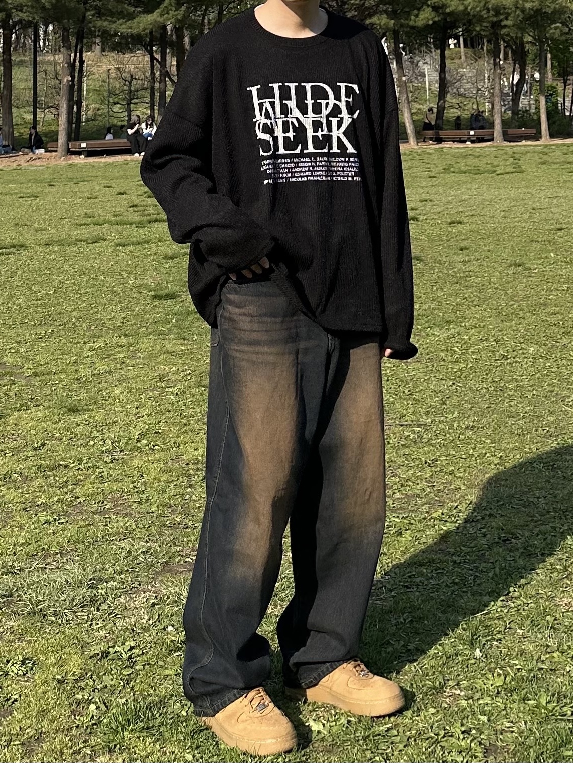 Nike x Supreme Air Force 1 Low Flax, Nike Air Force 1 '07 WB Flax 착용 스타일 - 1
