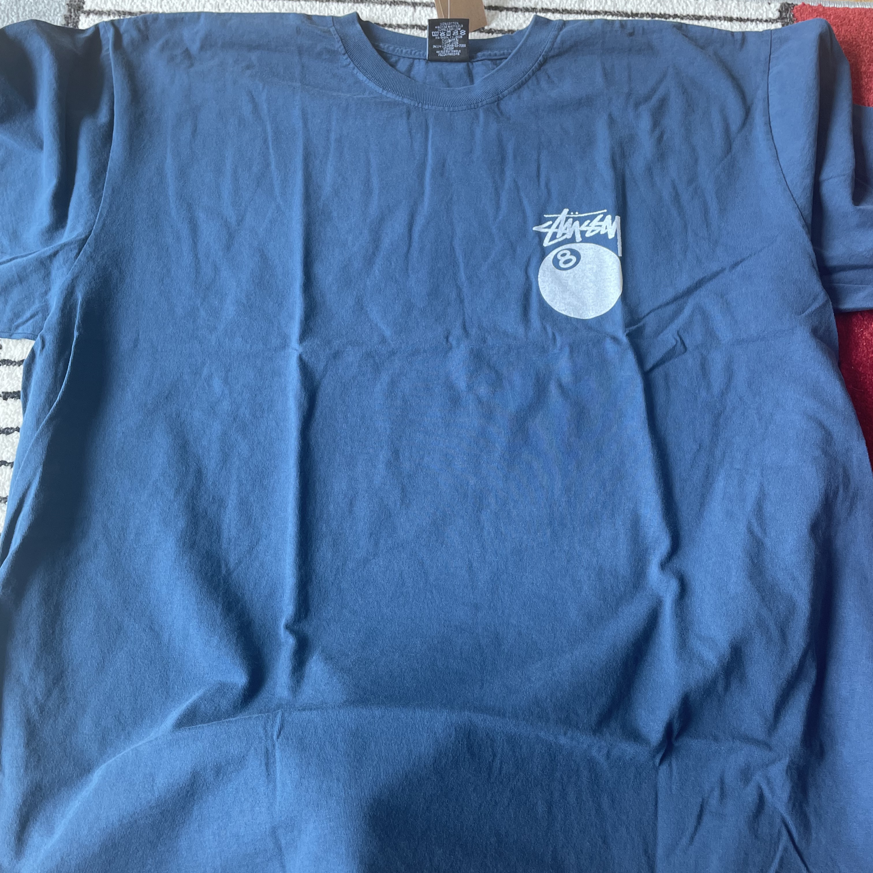 Stussy 8 Ball Pigment Dyed T-Shirt Navy 착용 스타일