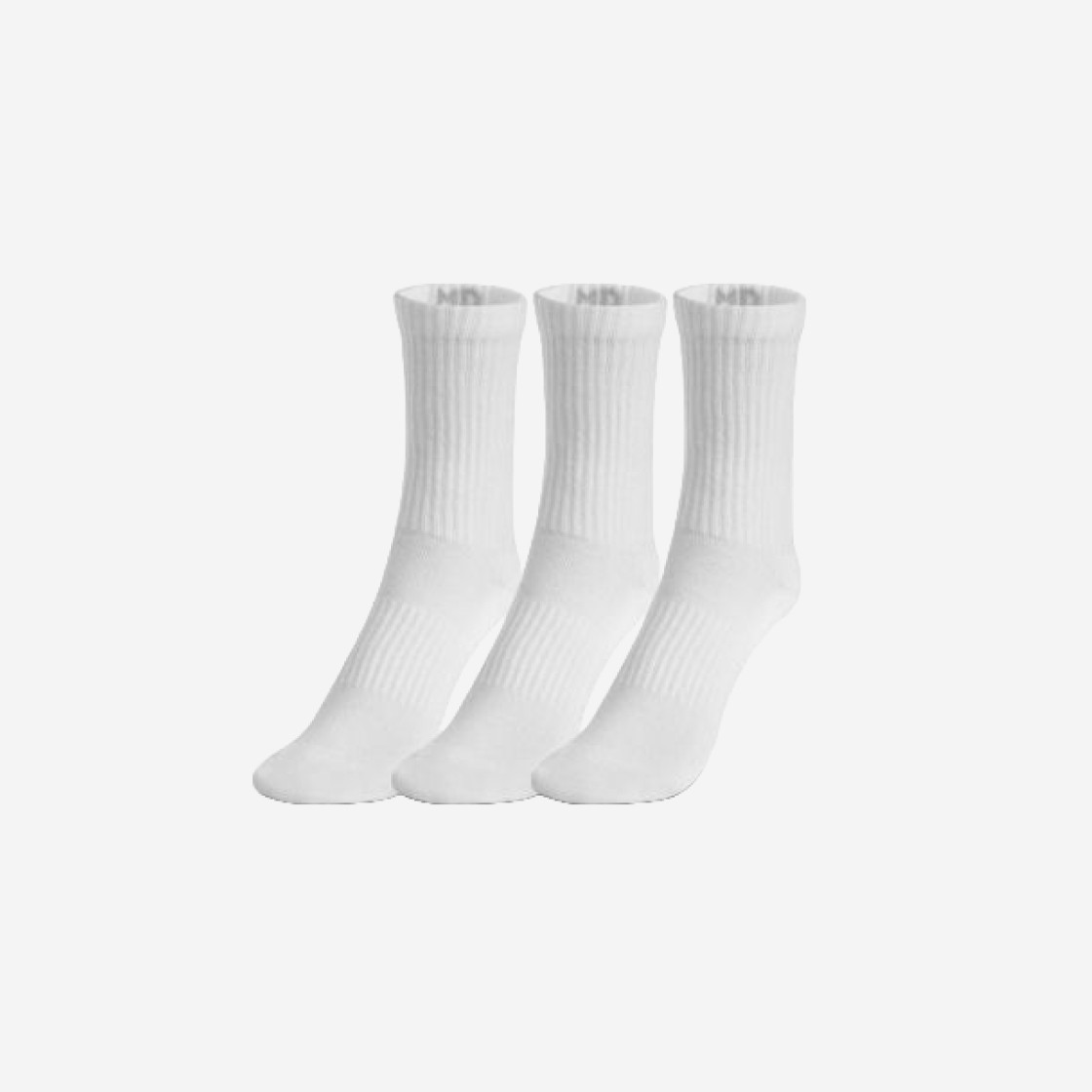 Under Armour UA Core Mid Crew Socks White Black (3 Pack) 상세 이미지 1