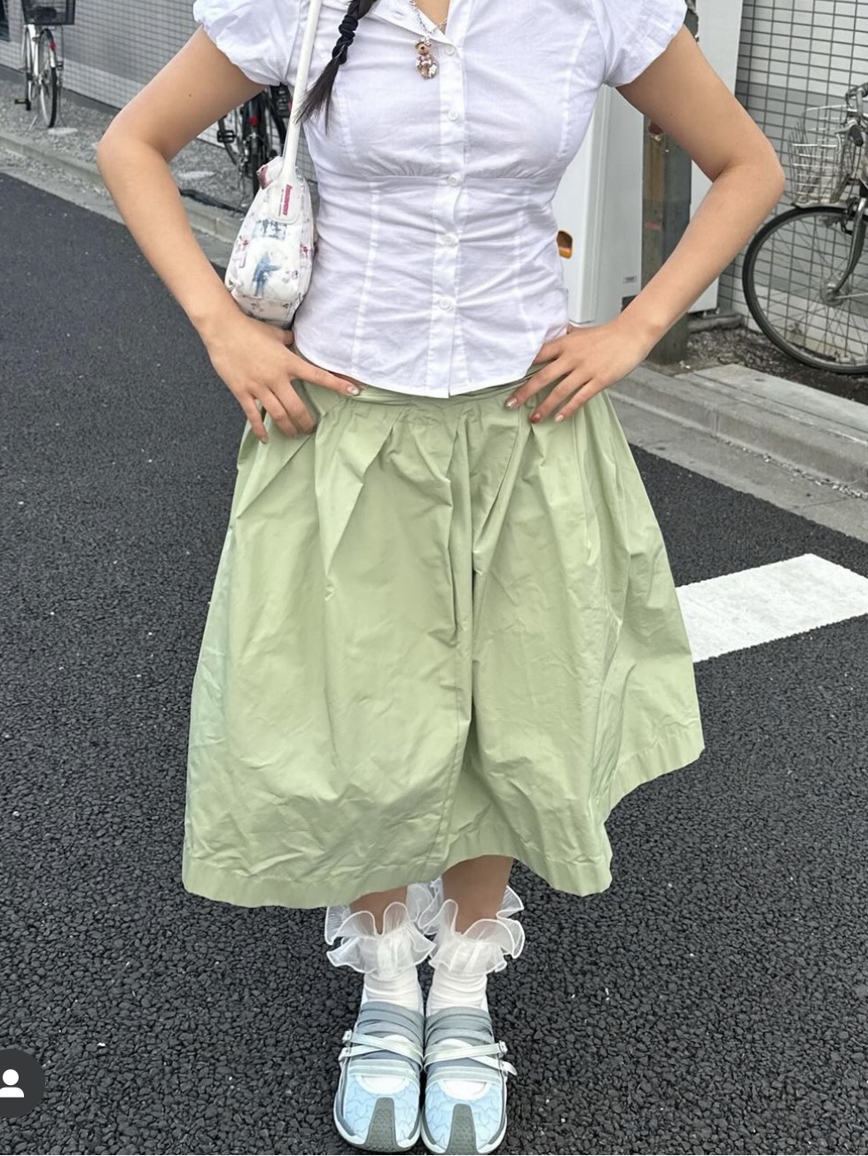 (W) Asics x Kiko Kostadinov x Heaven by Marc Jacobs Gel-Lokros Faded Denim Pale Aqua 착용 스타일 - 3