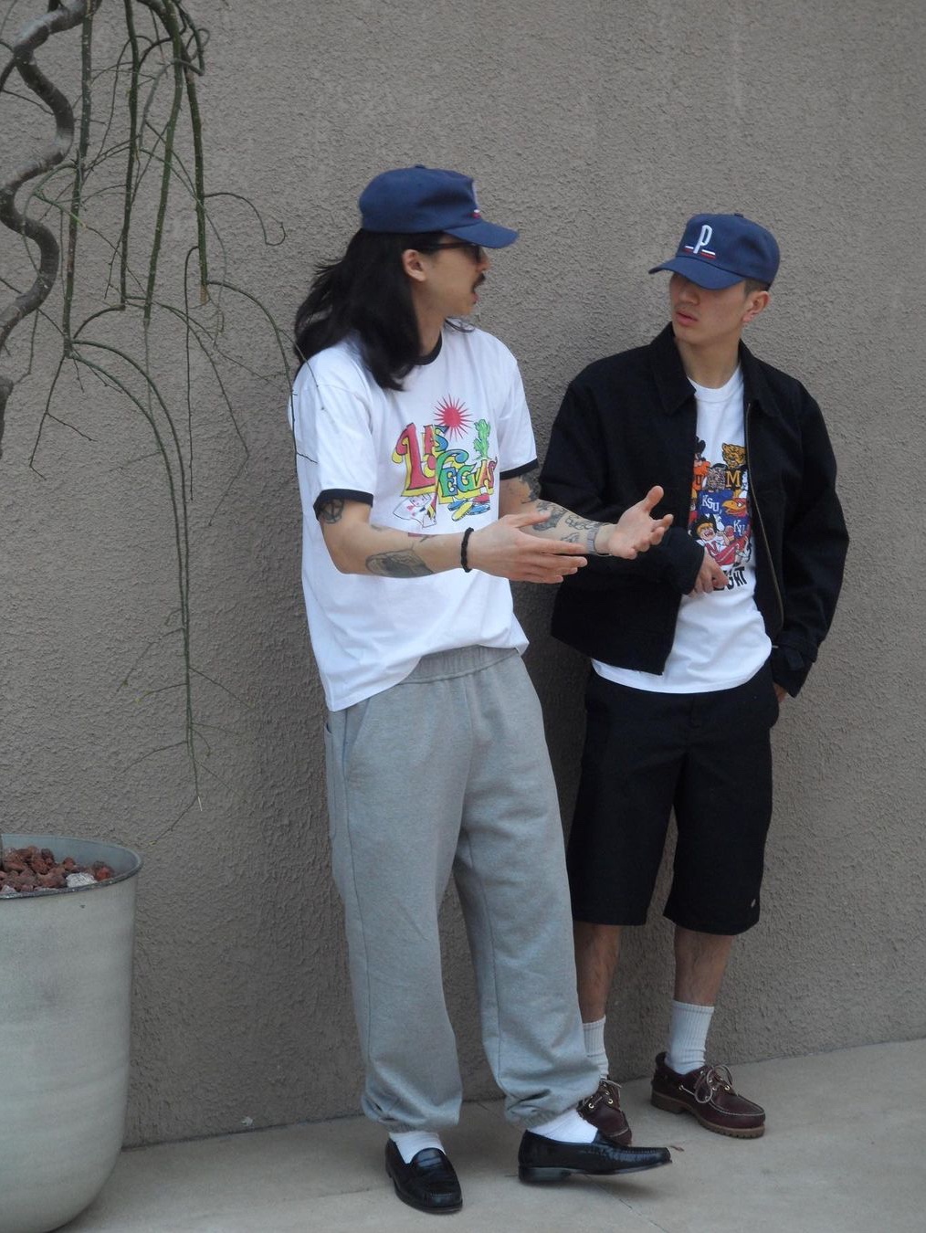 Wild Donkey Big Eight T-Shirt White 착용 스타일 - 1