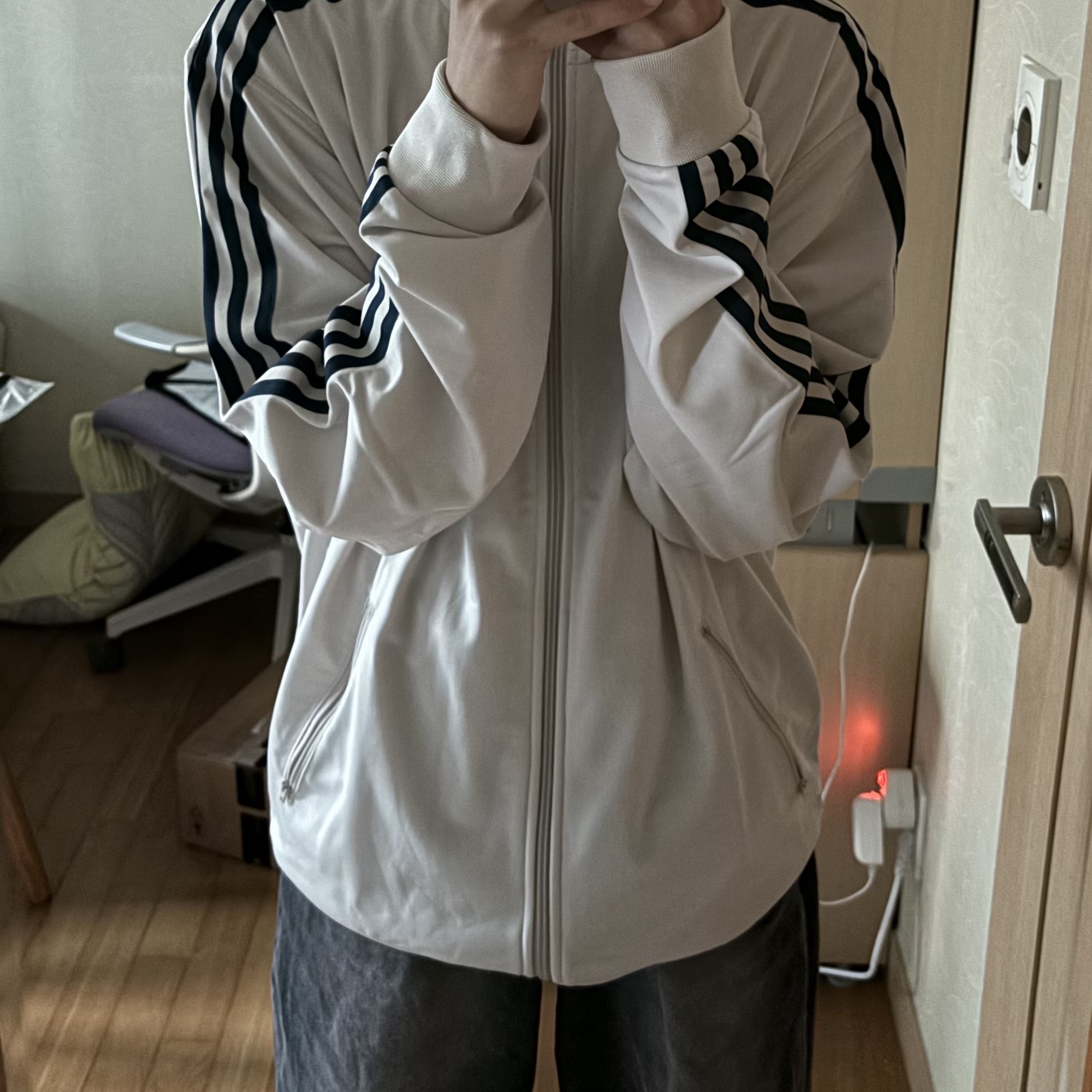 Adidas Originals Beckenbauer Track Top Bliss - KR Sizing 착용 스타일 - 2