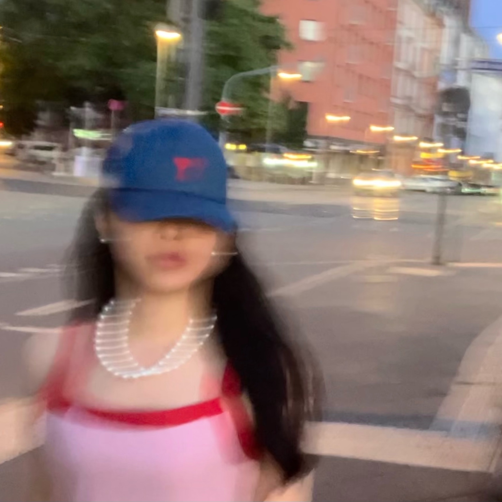 AMI de Coeur Baseball Cap Indigo 착용 스타일 - 1