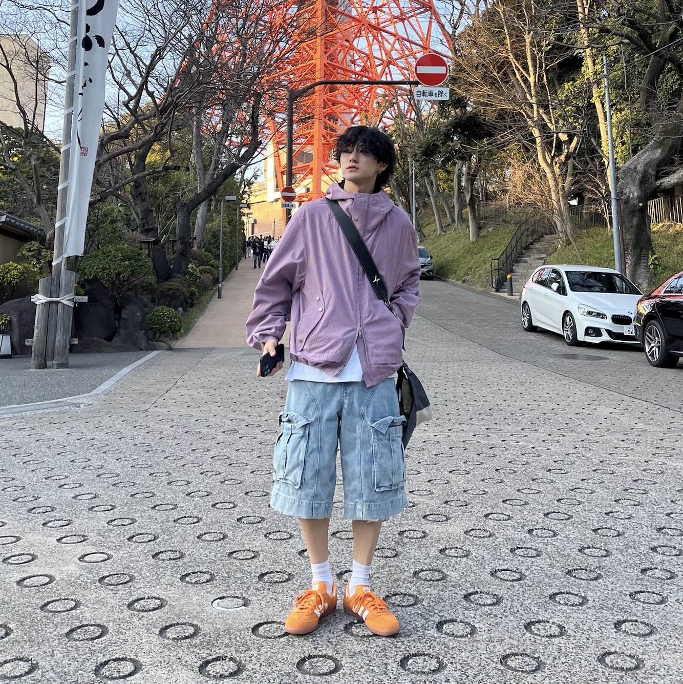 Adidas Samba OG Orange Rush 착용 스타일 - 1