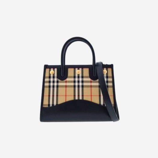 Burberry Vintage Check Baby Title Bag Black