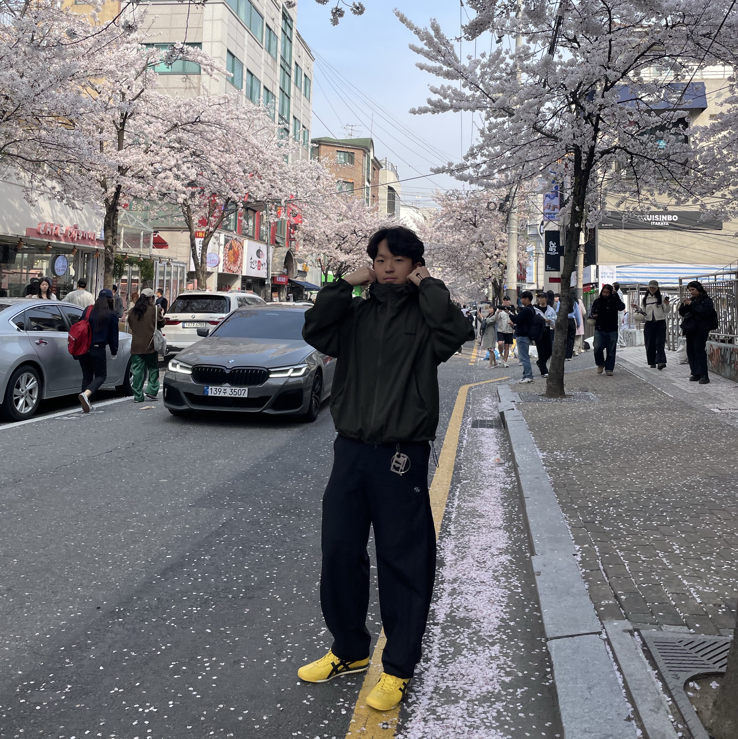 Sansan Gear Side Snap Pants V2 Black - 23FW 착용 스타일 - 1