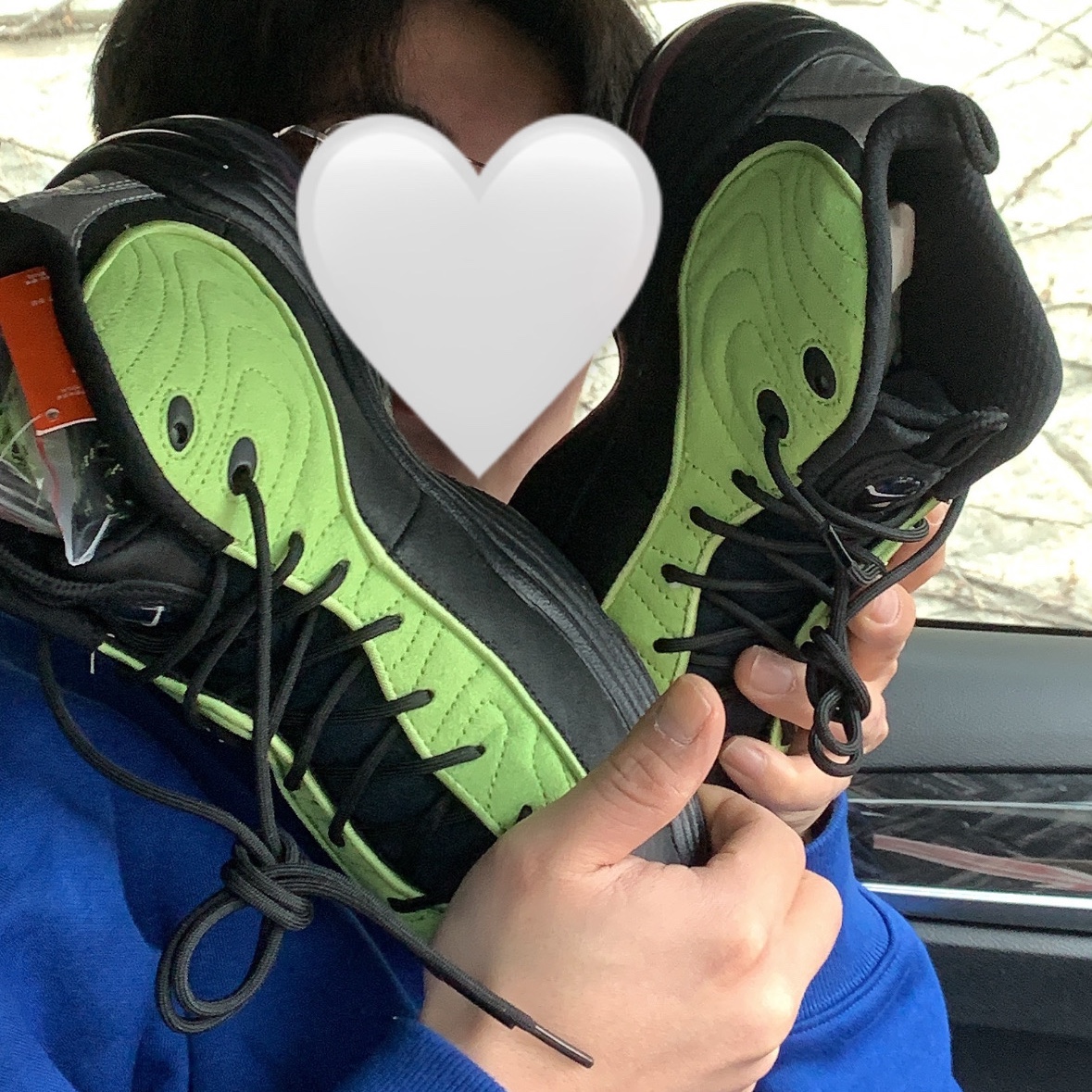 Nike x Stussy Air Penny II Vivid Green and Black 착용 스타일