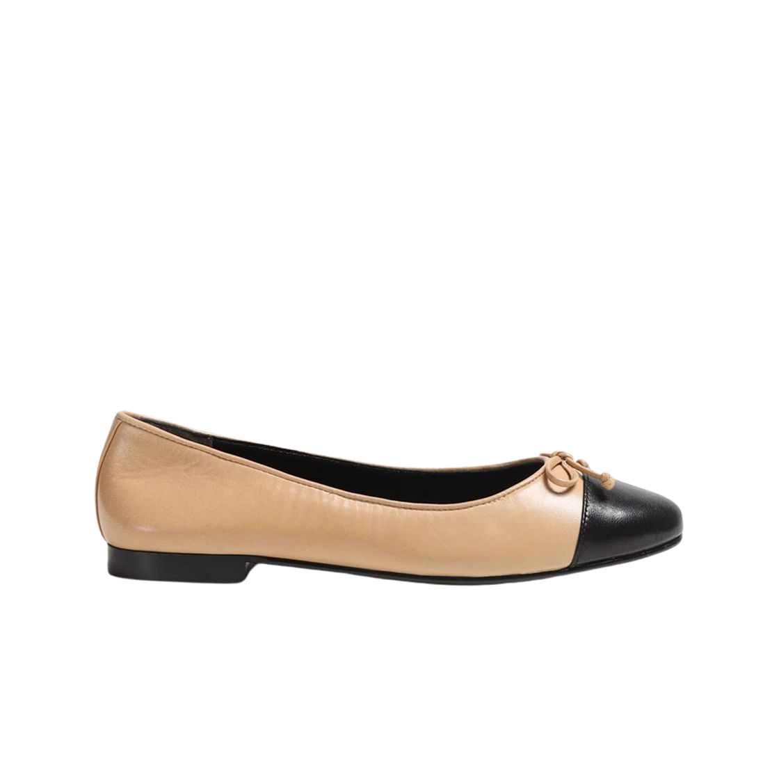 (W) 토리버치 캡토 발렛 진저 쇼트브레드 퍼펙트 블랙((W) Tory Burch Cap-Toe Ballet Ginger Shortbread Perfect Black)