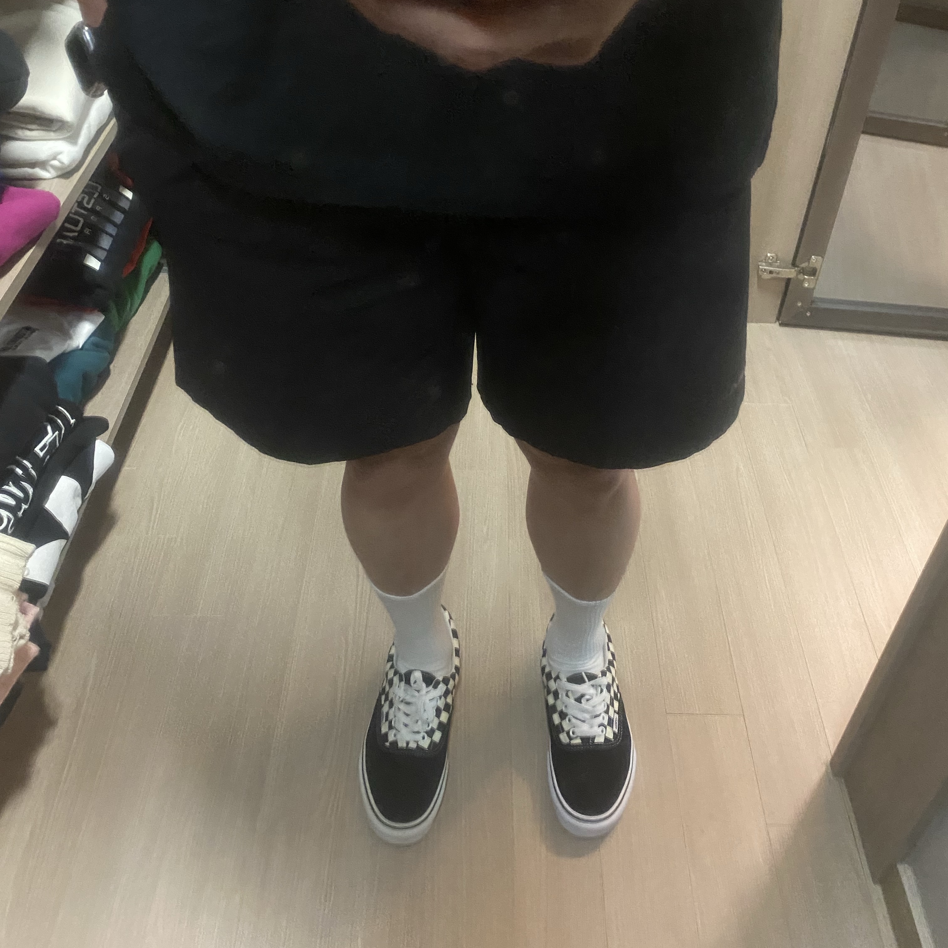 Vans ComfyCush Era Tear Check True Blue 착용 스타일