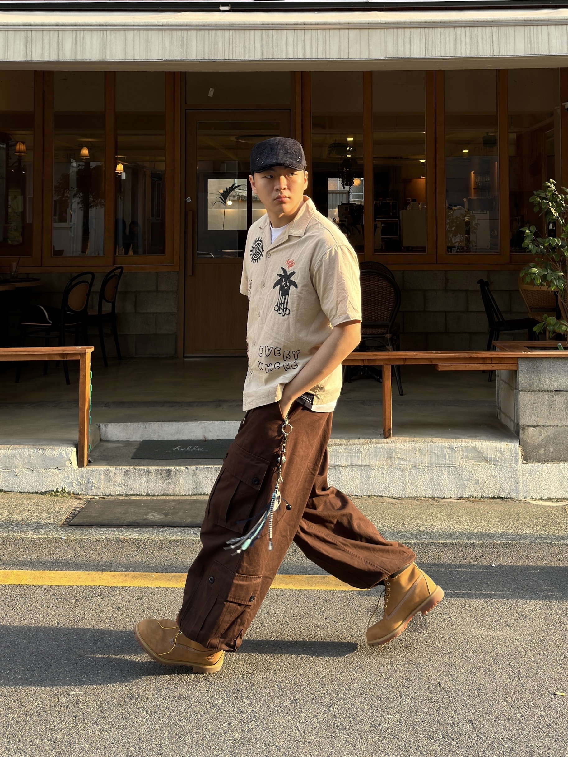 Timberland Premium 6 inch Waterproof Boot Wheat Nubuck - Wide, Nos Couleurs Paisley Rivet Hunting Cap Black 착용 스타일 - 2