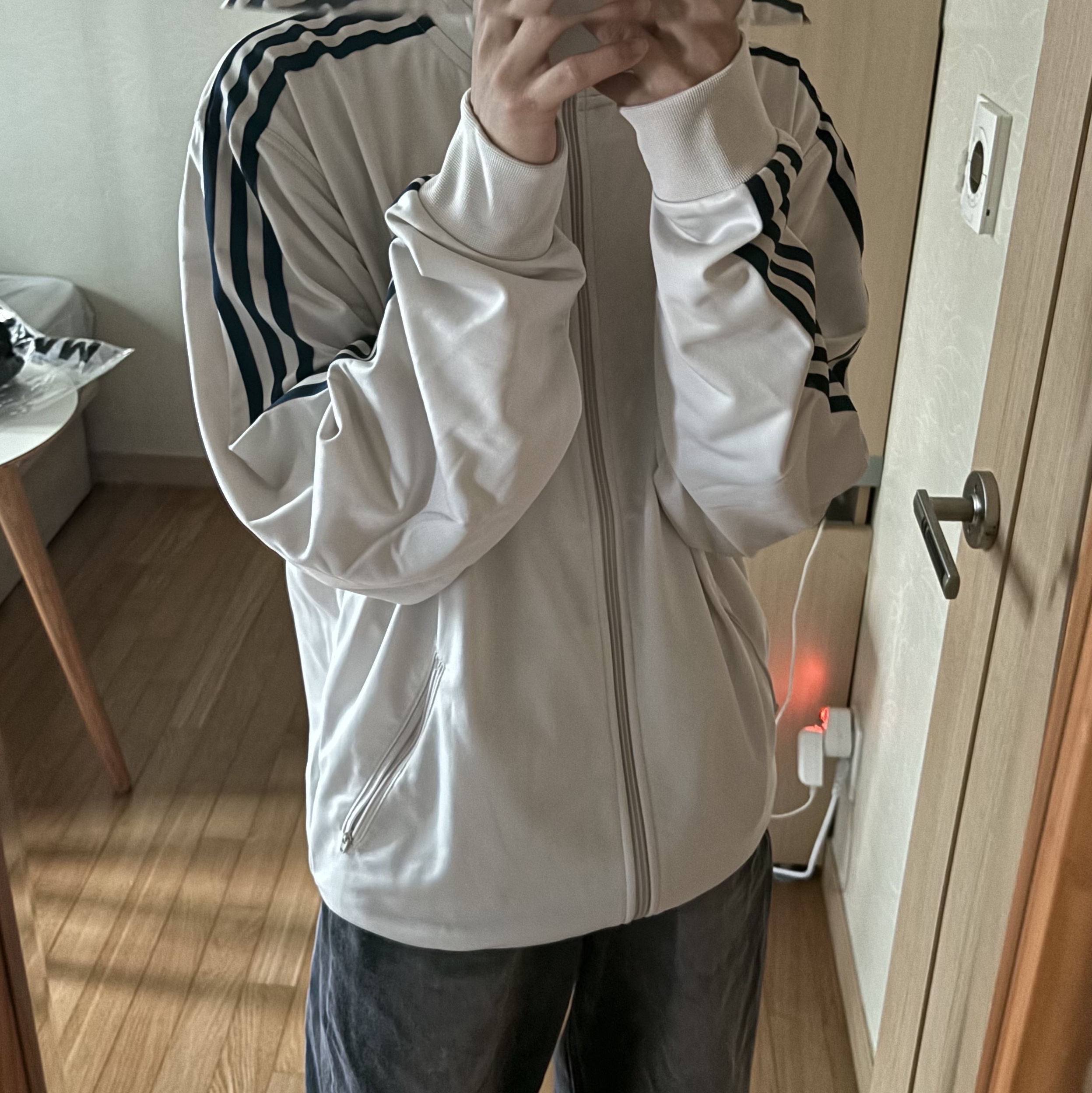 Adidas Originals Beckenbauer Track Top Bliss - KR Sizing 착용 스타일 - 1