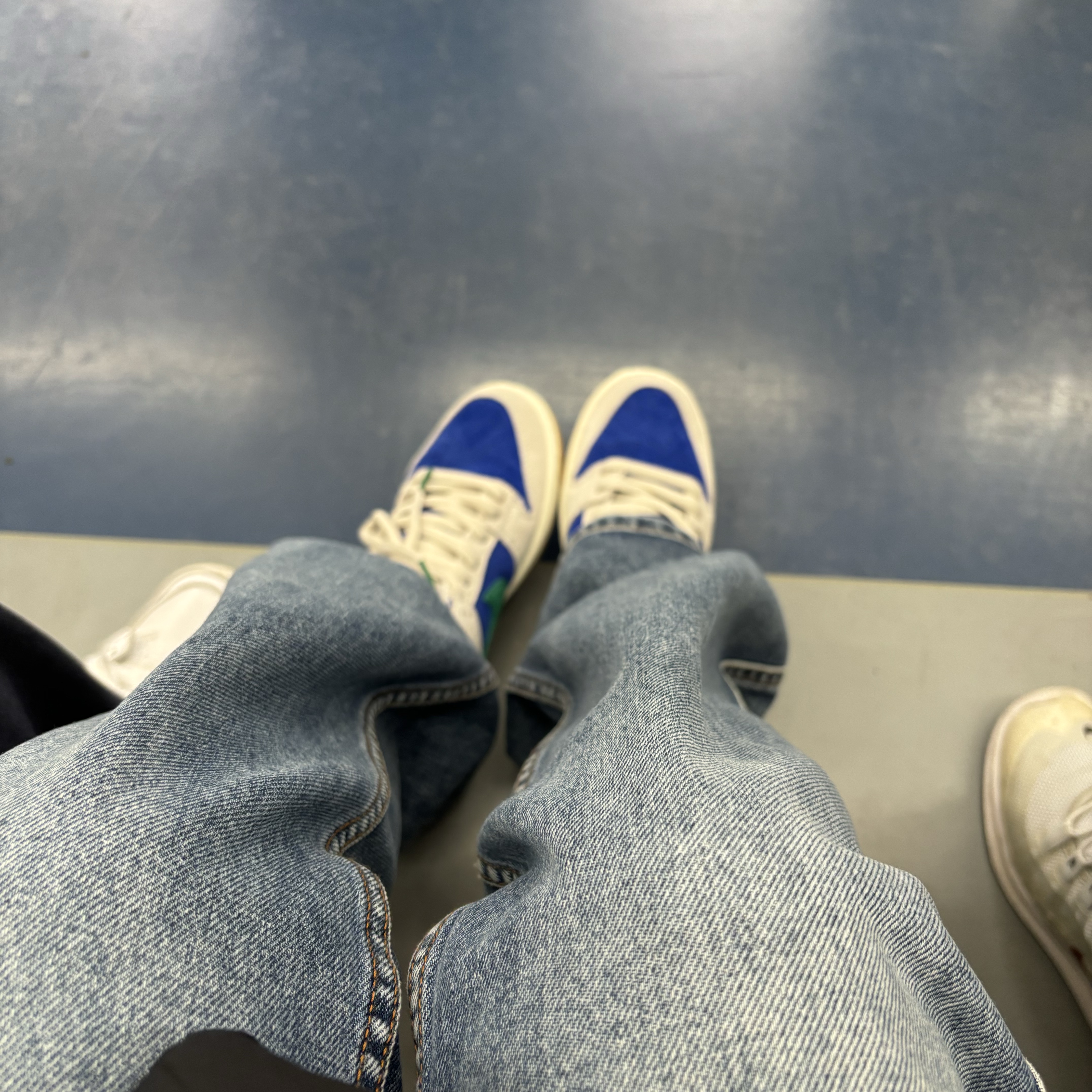 Nike SB Dunk Low Pro Phantom and Hyper Royal 착용 스타일