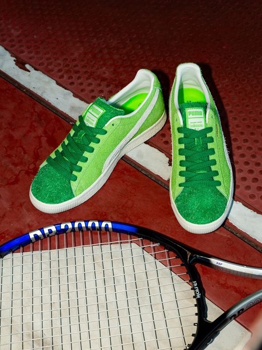 Puma x Balansa Clyde Pitch Green Frosted Ivory 착용 스타일 - 2