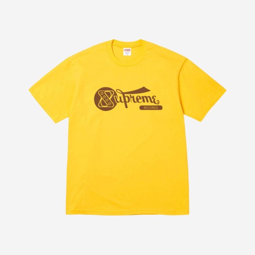 슈프림 레코드 티셔츠 옐로우 - 24SS