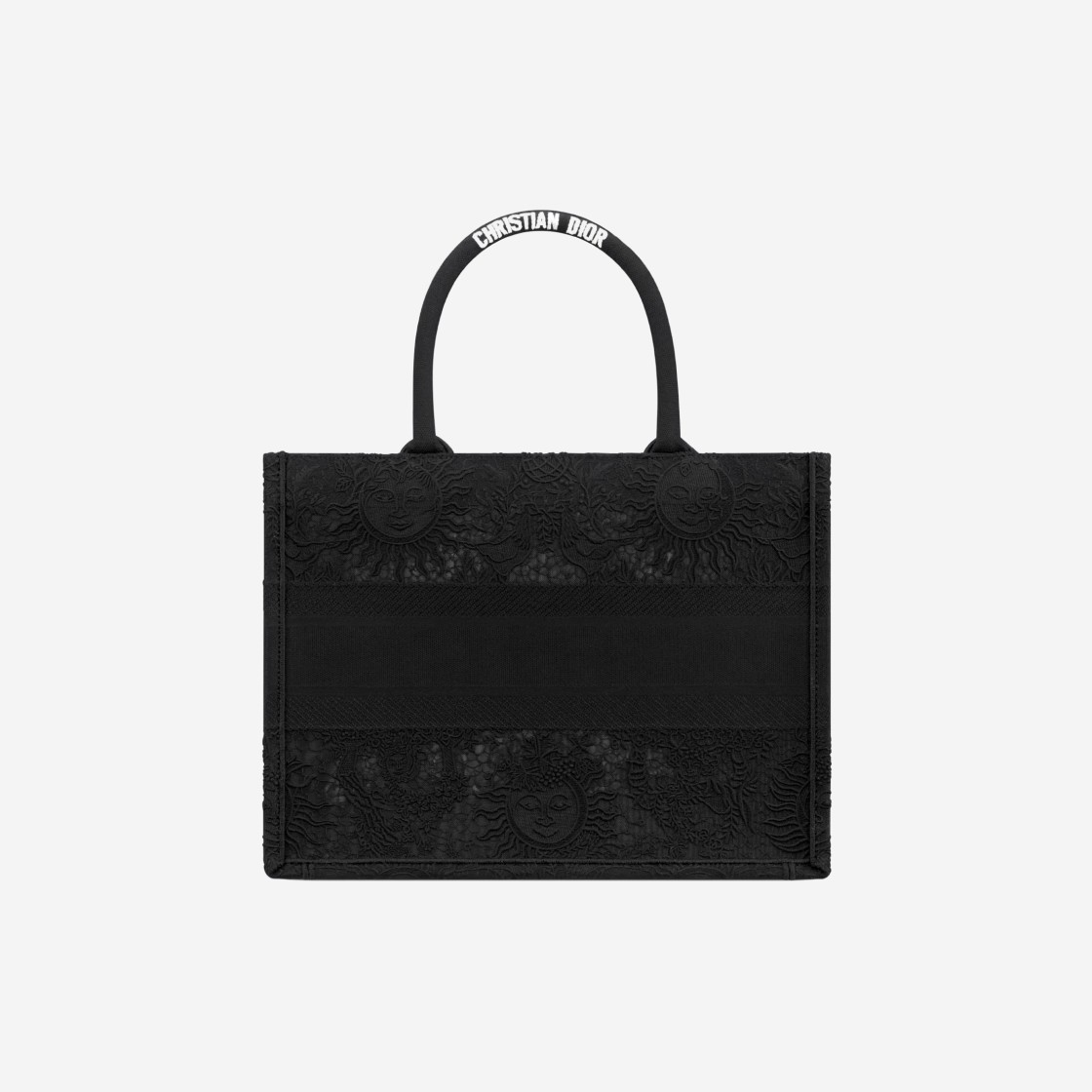 Dior Medium Book Tote Toile de Jouy Soleil Macrame Embroidery Black 상세 이미지 3