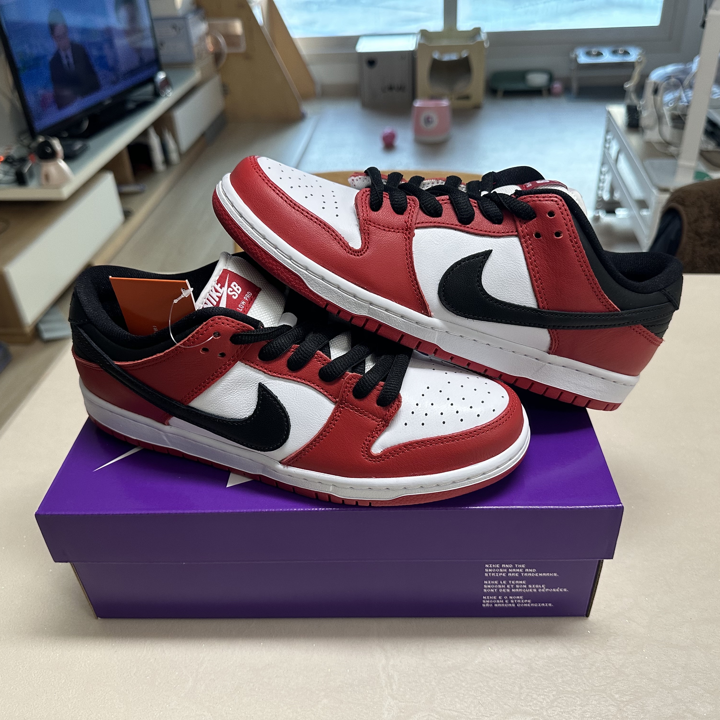 Nike SB Dunk Low Pro Chicago 착용 스타일 - 1
