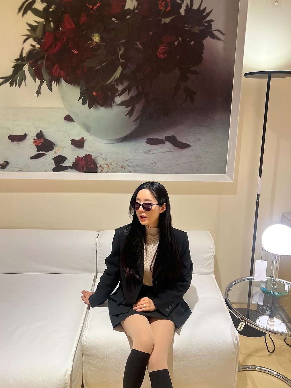 PROJEKT PRODUKT CL8 C1(Purple Tint) Sunglasses 착용 스타일