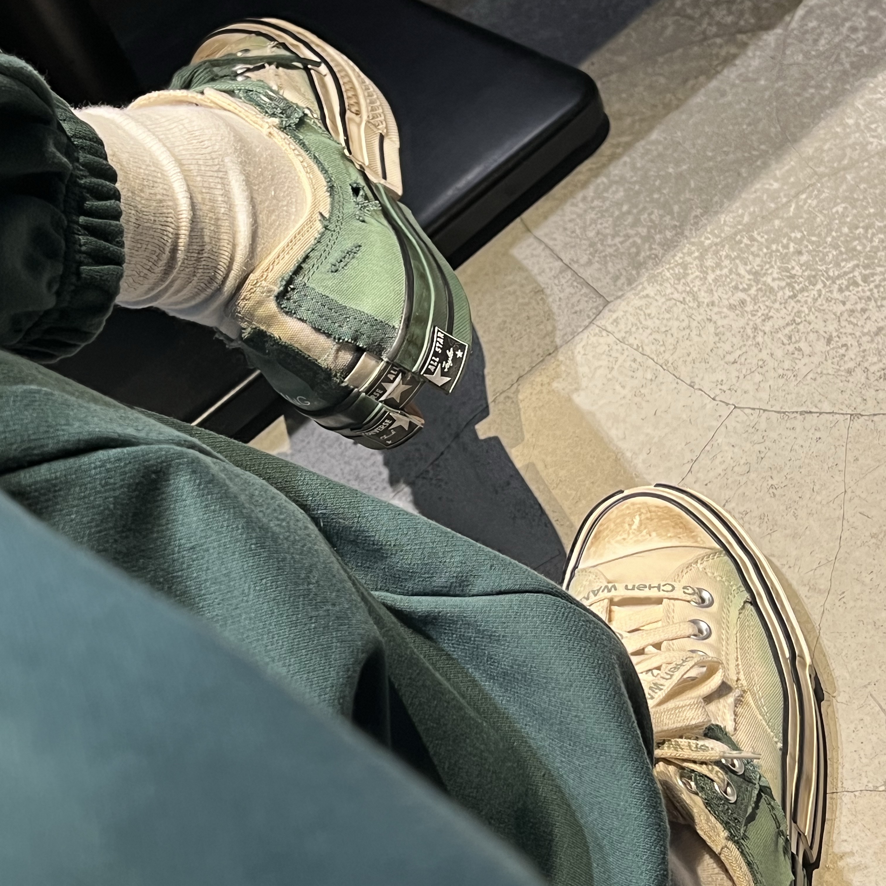 Converse x Feng Chen Wang Chuck 70 Ox 2-in-1 Myrtle 착용 스타일