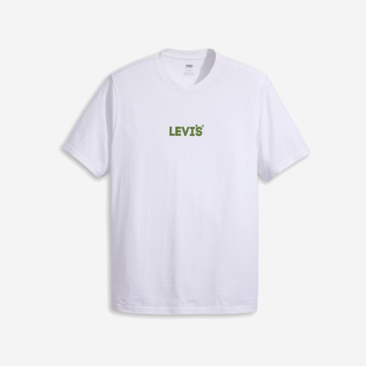리바이스 릴렉스 핏 숏슬리브 그래픽 티셔츠 화이트