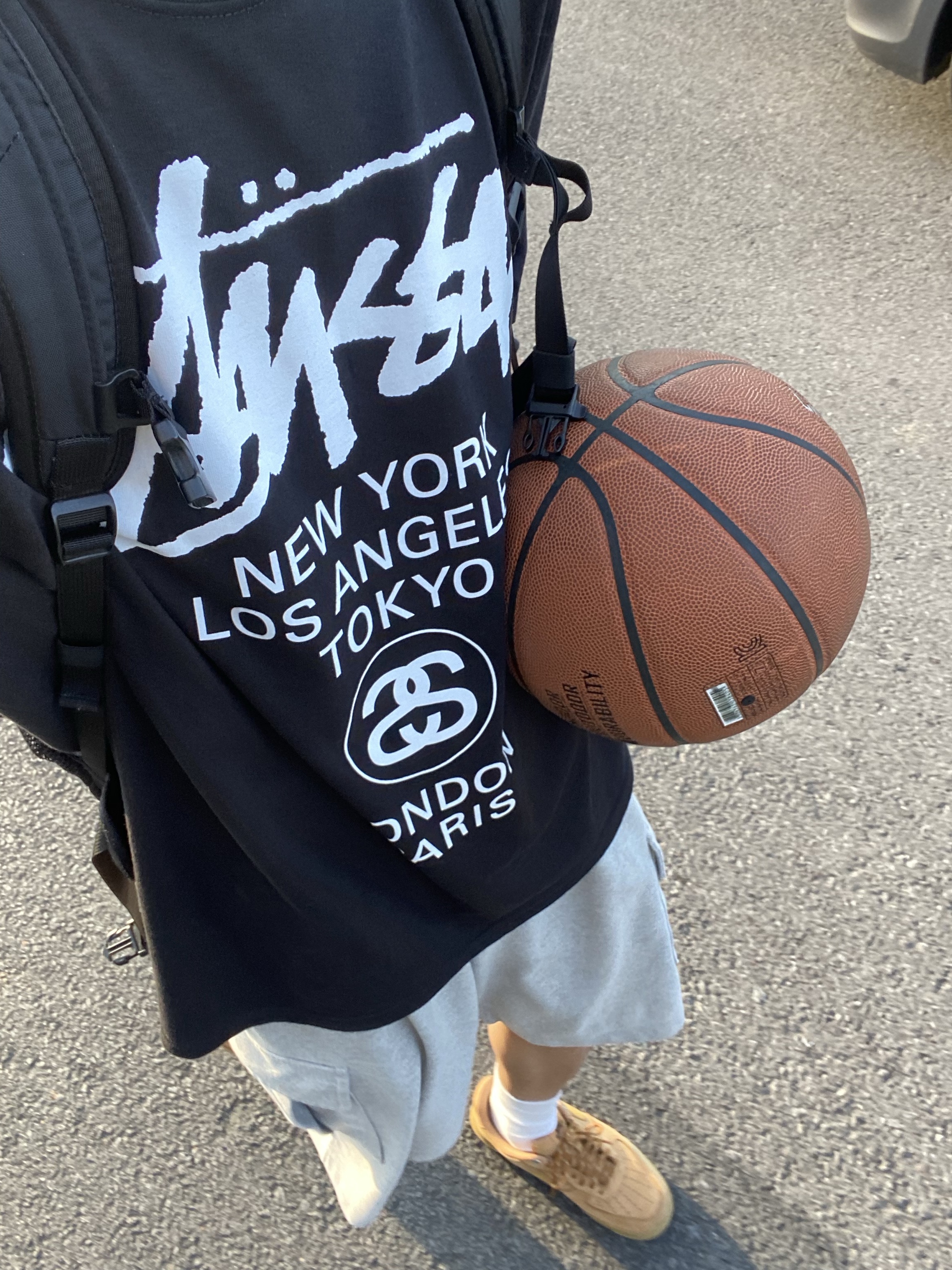 Stussy World Tour LS T-Shirt Black 2023, Nike Air Force 1 '07 WB Flax 착용 스타일 - 4