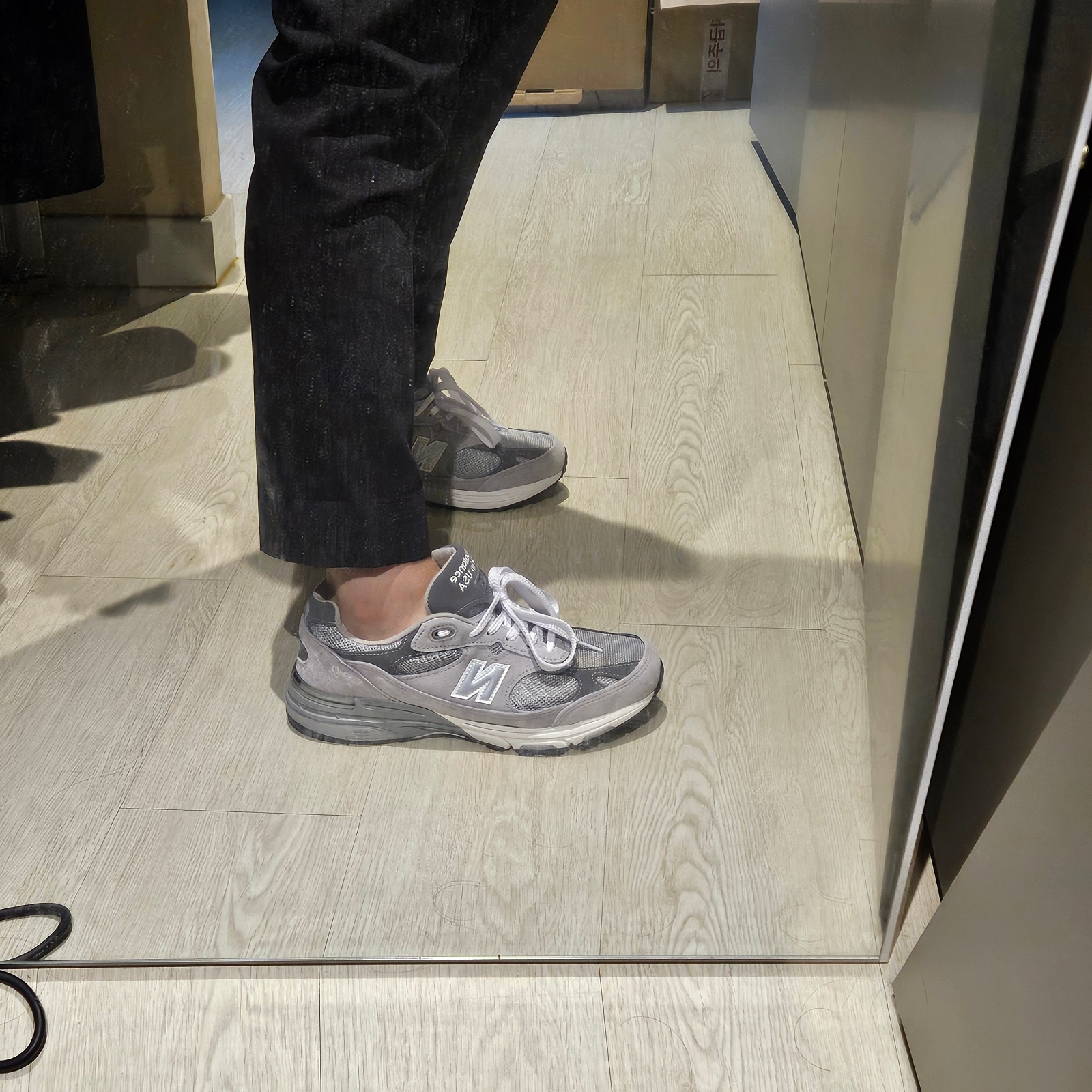 New Balance 993 Made in USA Grey - D Standard 착용 스타일